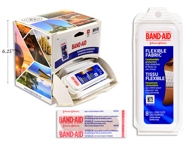 Band-Aid 8 Adhesive Bandages - Travel Size