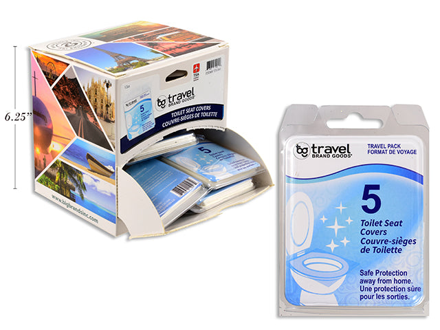 5 Toilet Seat Covers - Travel Size 