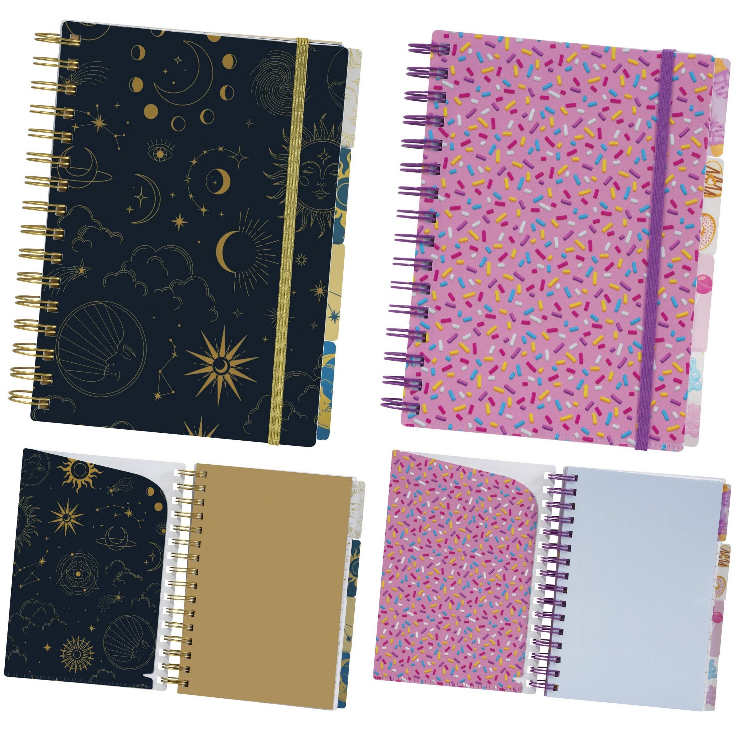 Merangue Round Spine Notebook - 4 Subjects 7x8.25x1in VRT 