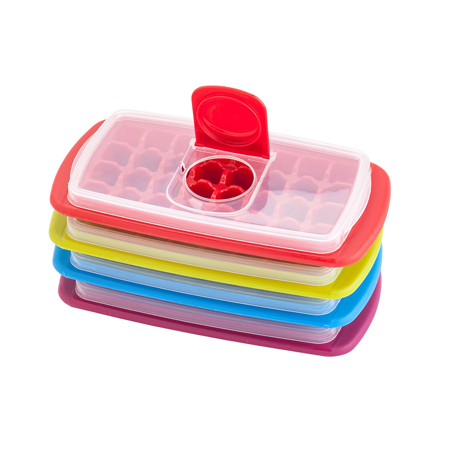 Joie Plastic Ice Cube Tray with Lid 9.5x5in - Makes 32 Mini Ice Cubes