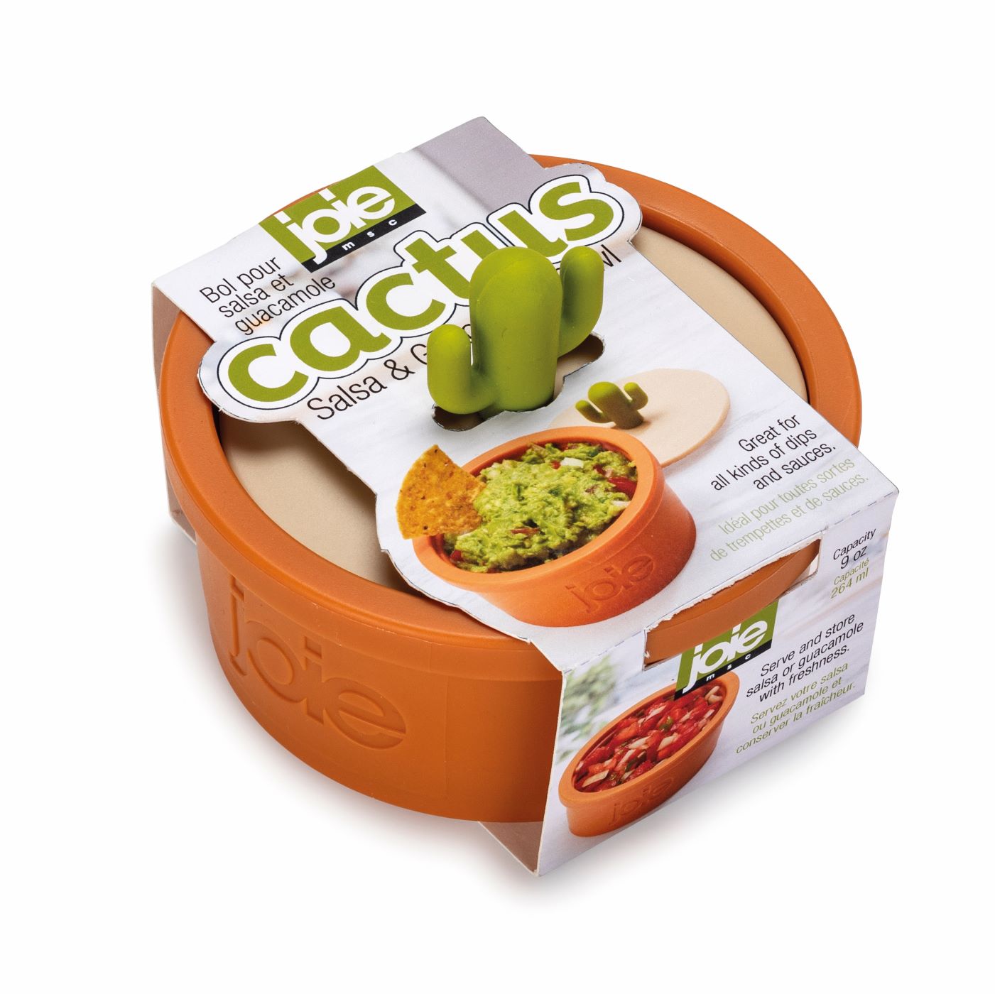 Joie Cactus Salsa and Guacamole Plastic Bowl 4 dia. x2in 9oz