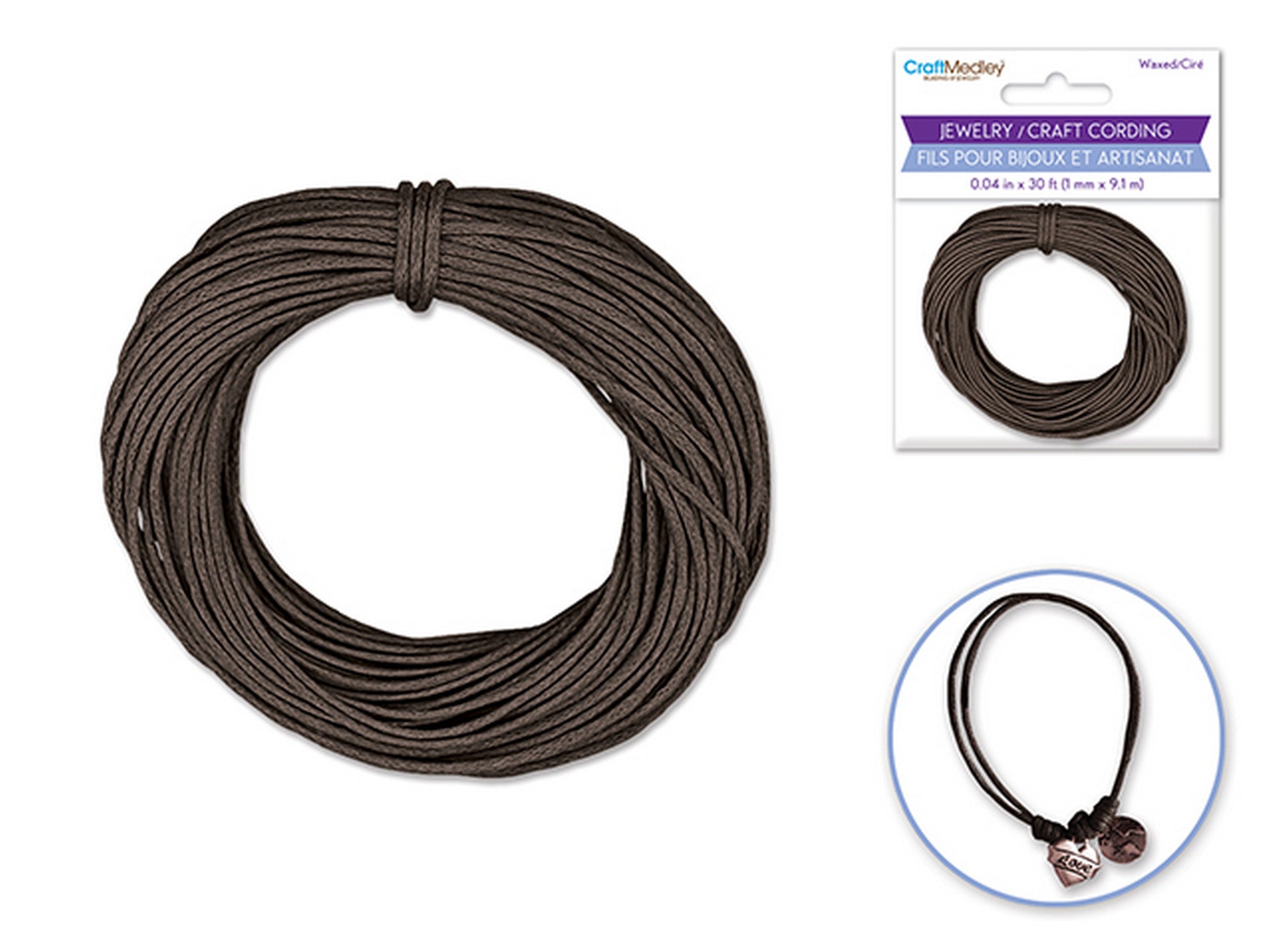Craft Medley Jewelry and Craft Brown Cording 0.04x360in