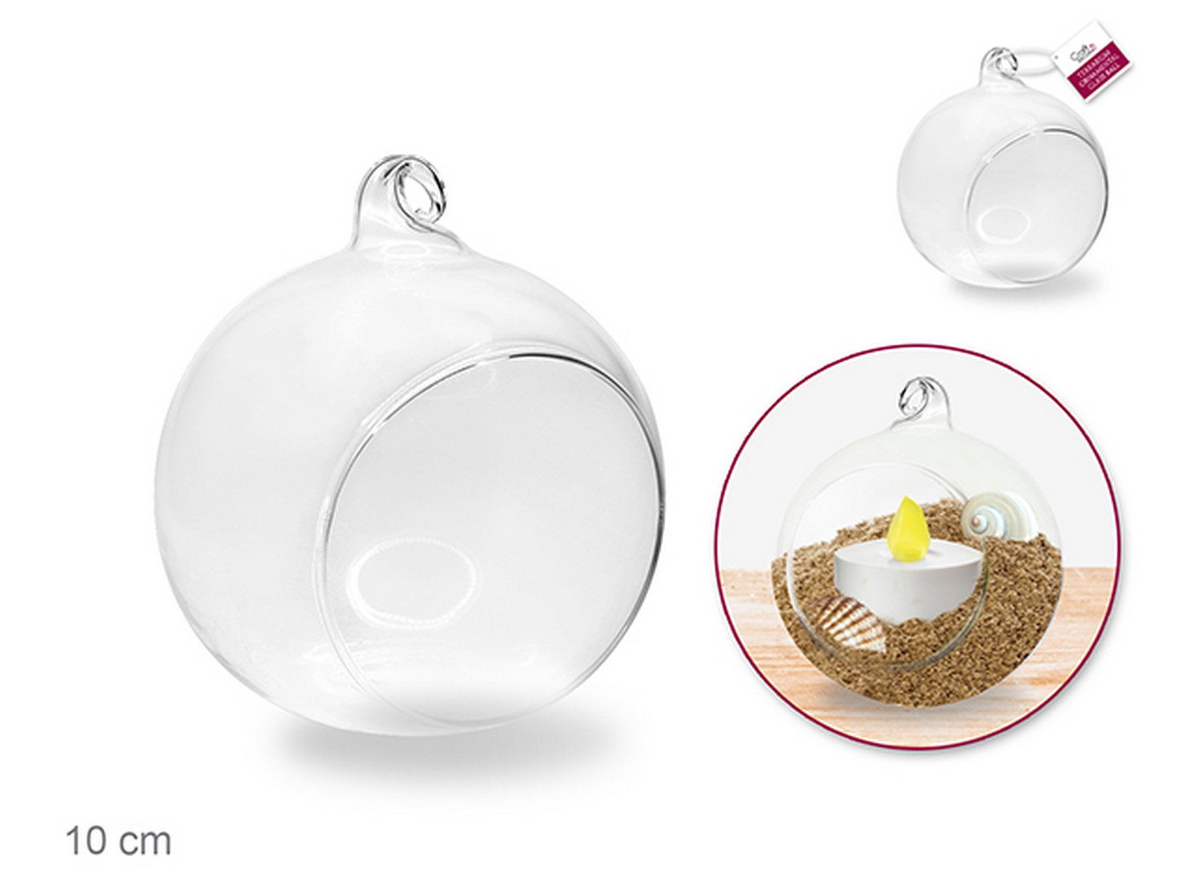 Craft Décor Clear Glass Ornament Terrarium 4in
