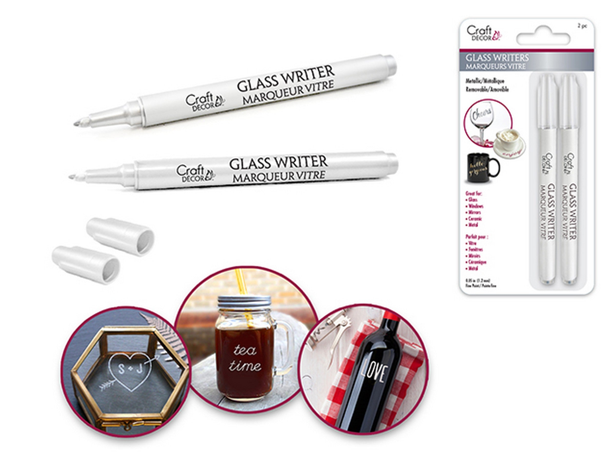 Craft Décor 2 Glass Writers Opaque White 0.05in (1.2mm)