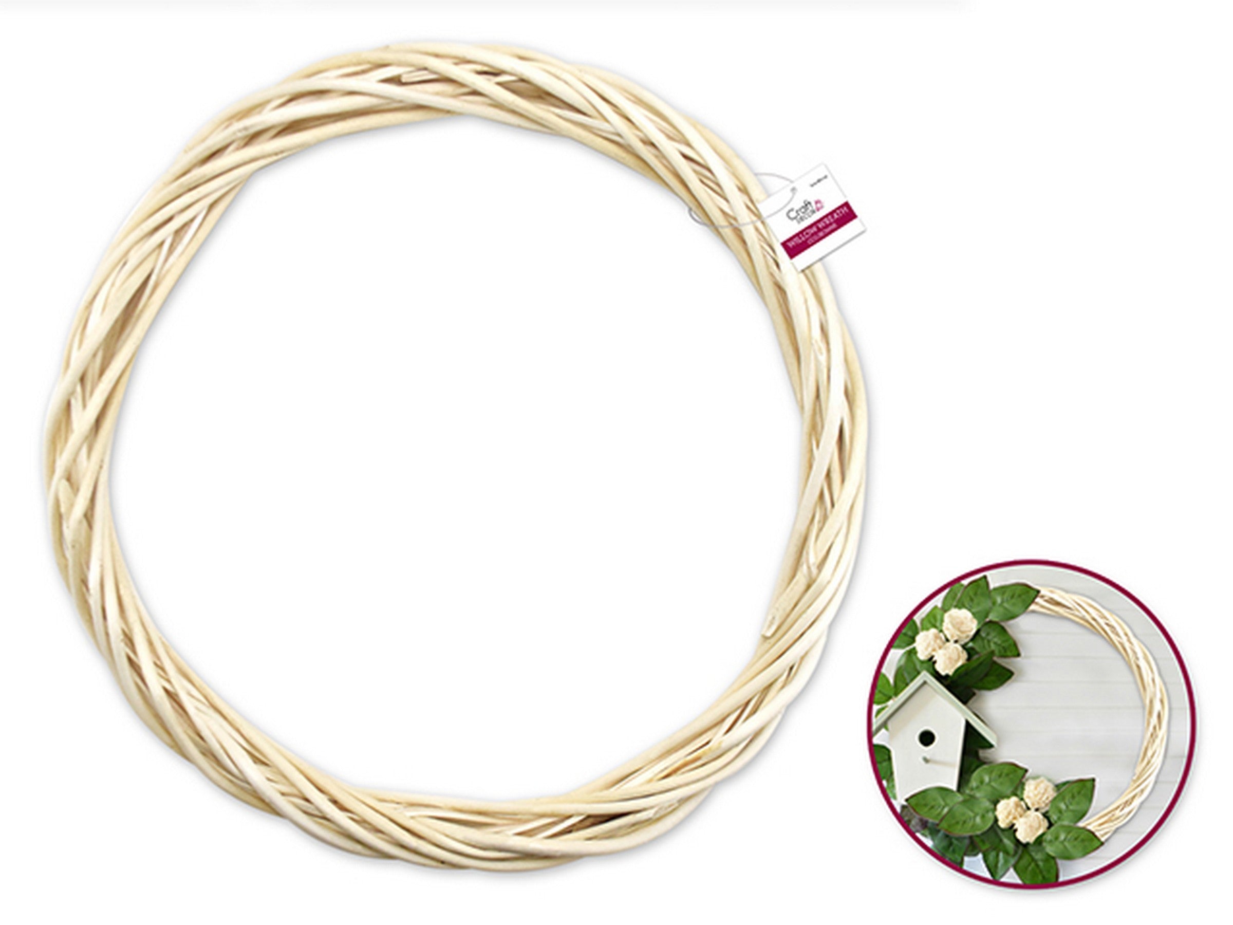 Craft Décor Willow Wreath Natural 16in