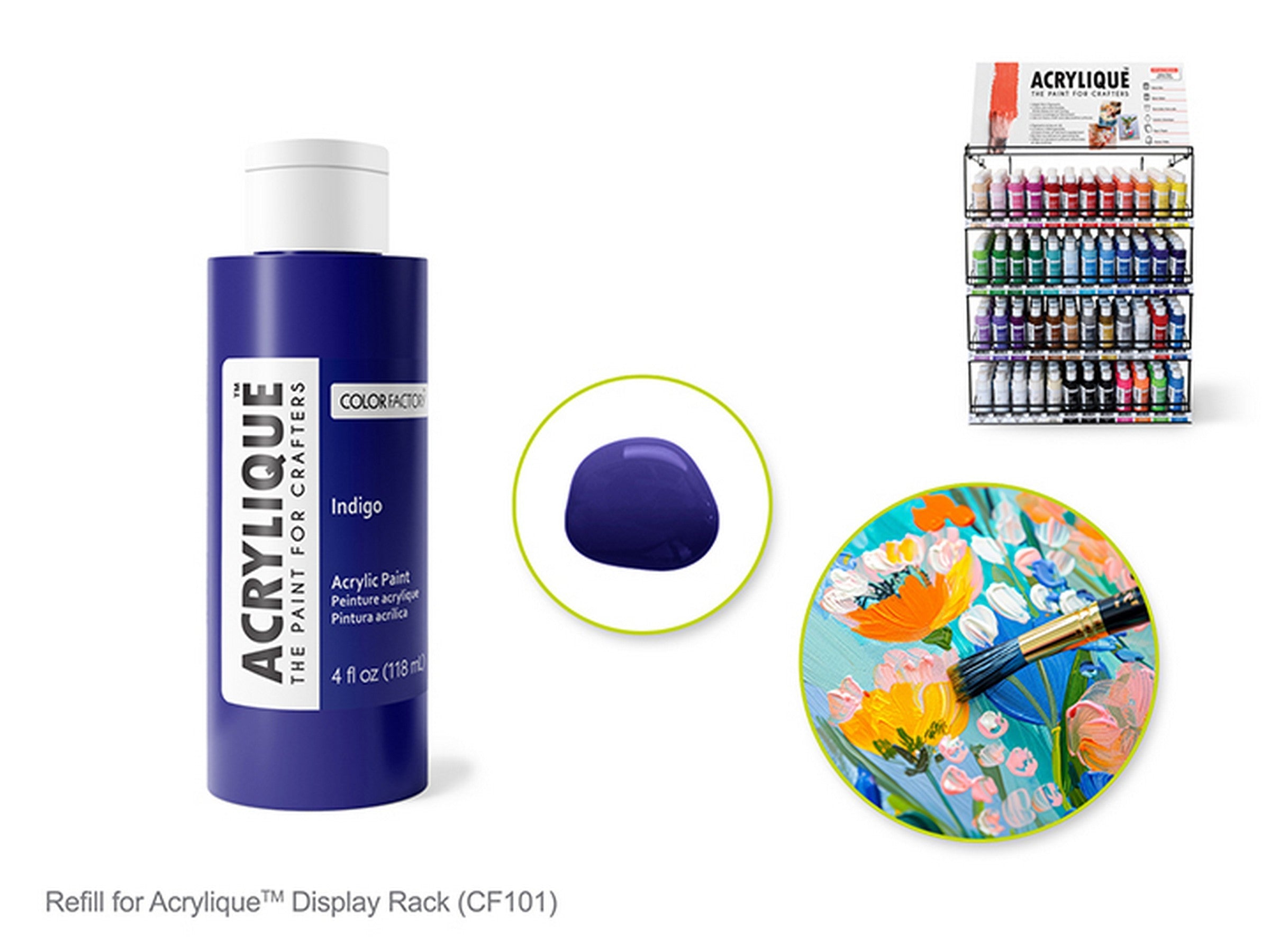 Color Factory Acrylic Paint Indigo 4oz