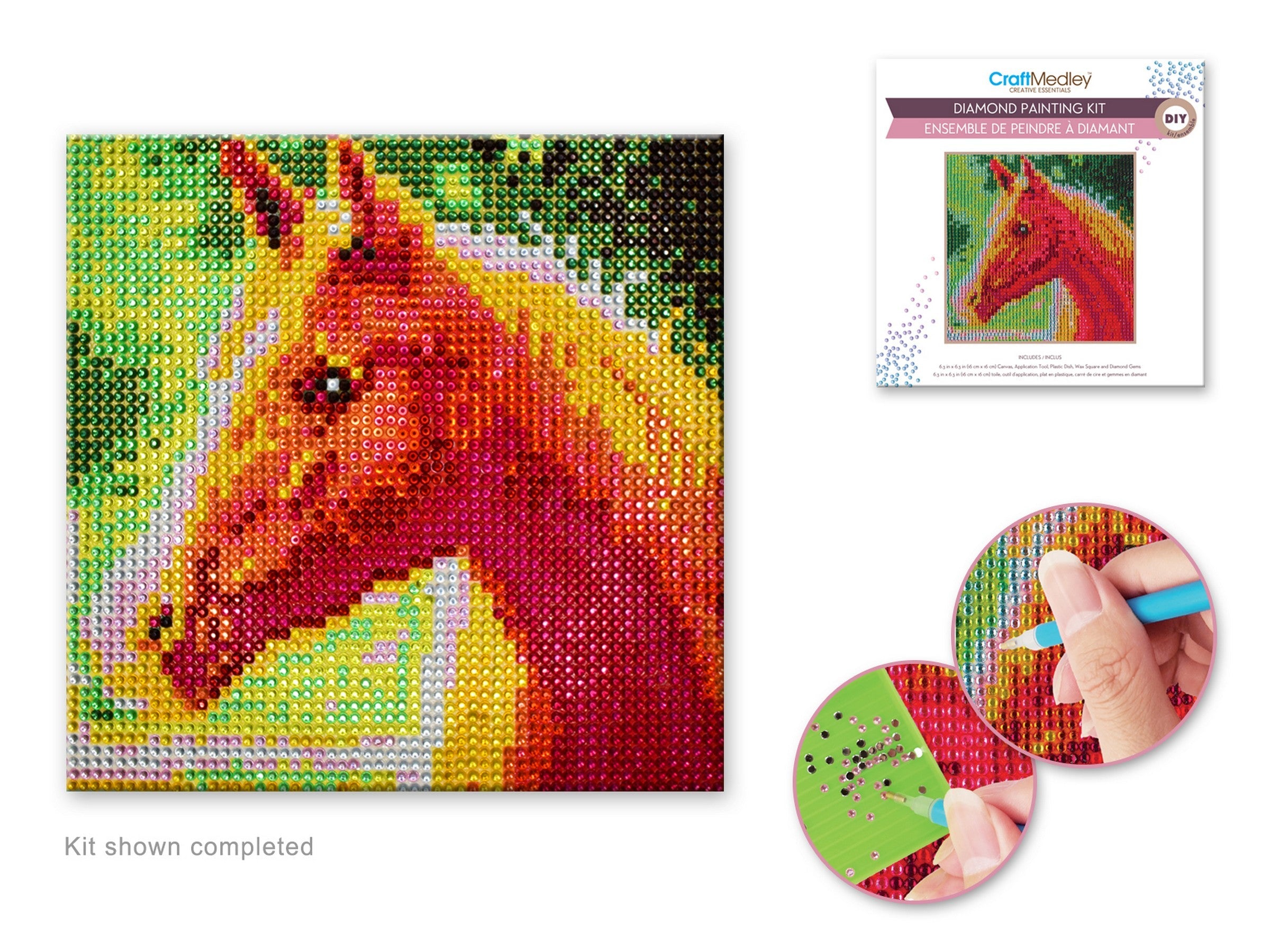 Craft Medley Diamond Painting Kit Horse 6.3x6.3in