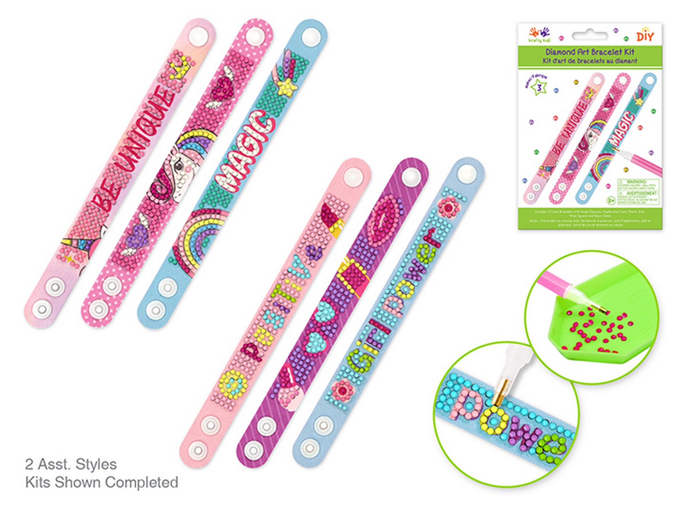 Krafty Kids Diamond Painting Bracelet - Girl Power - Makes 3  VRT