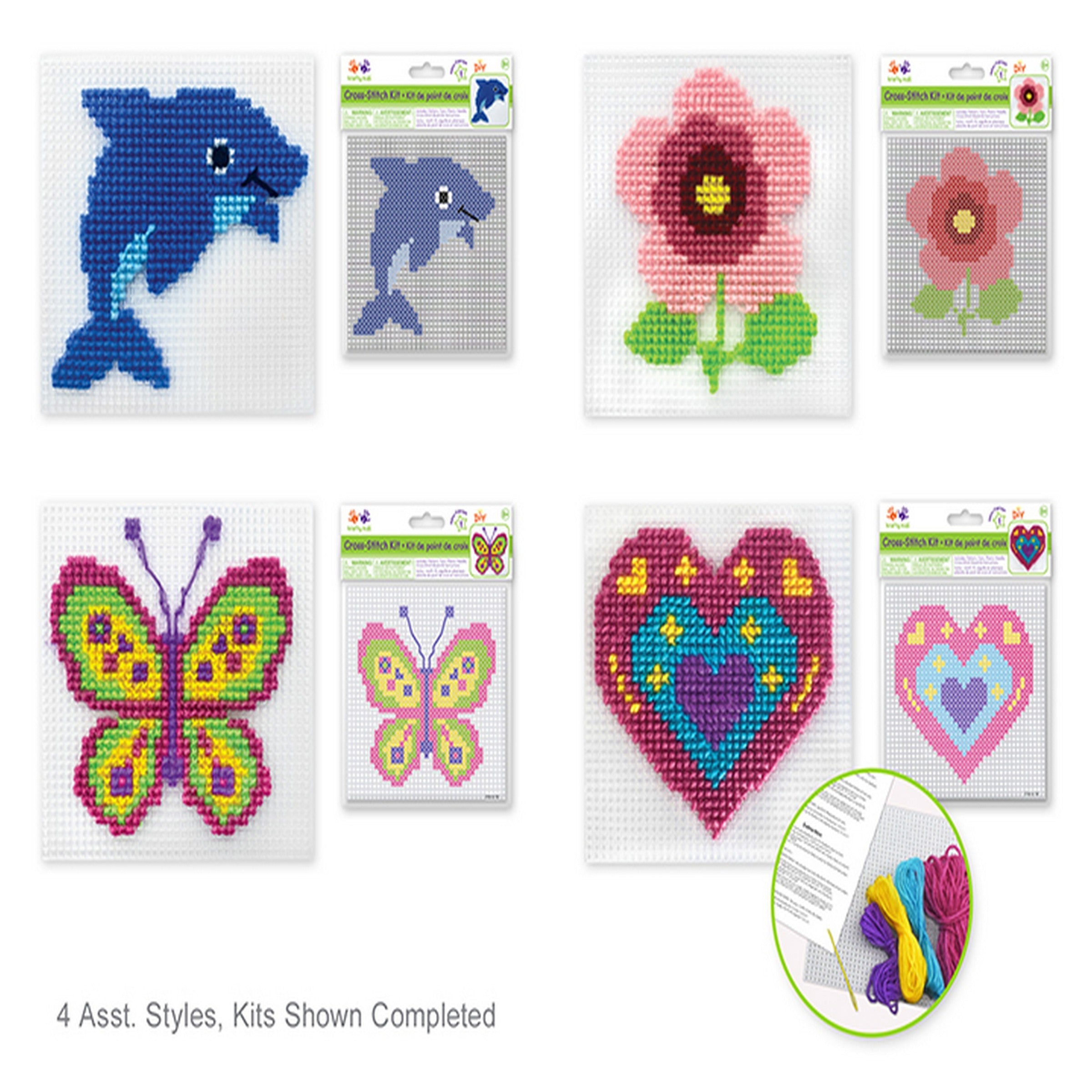 Krafty Kids DIY Plastic Canvas Cross-stitch Kit 5.75x5.75in  VRT 