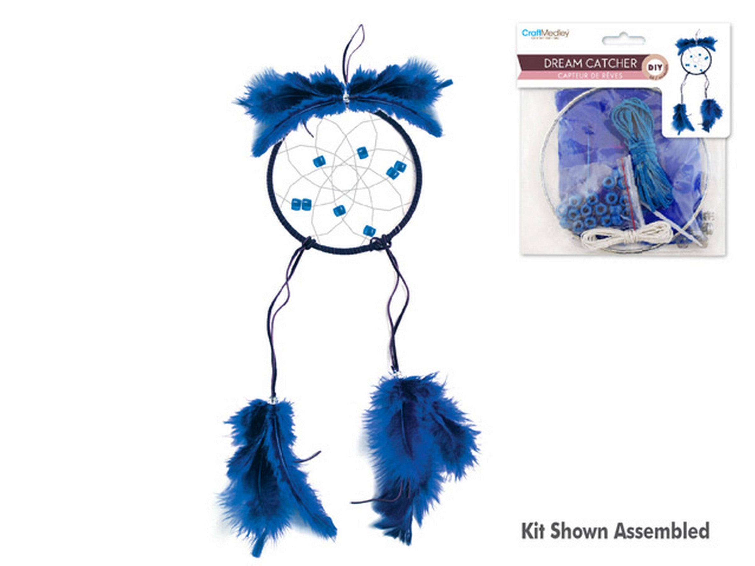 Krafty Kids Dreamcatcher Kit Indigo Blue 4.75in Ring