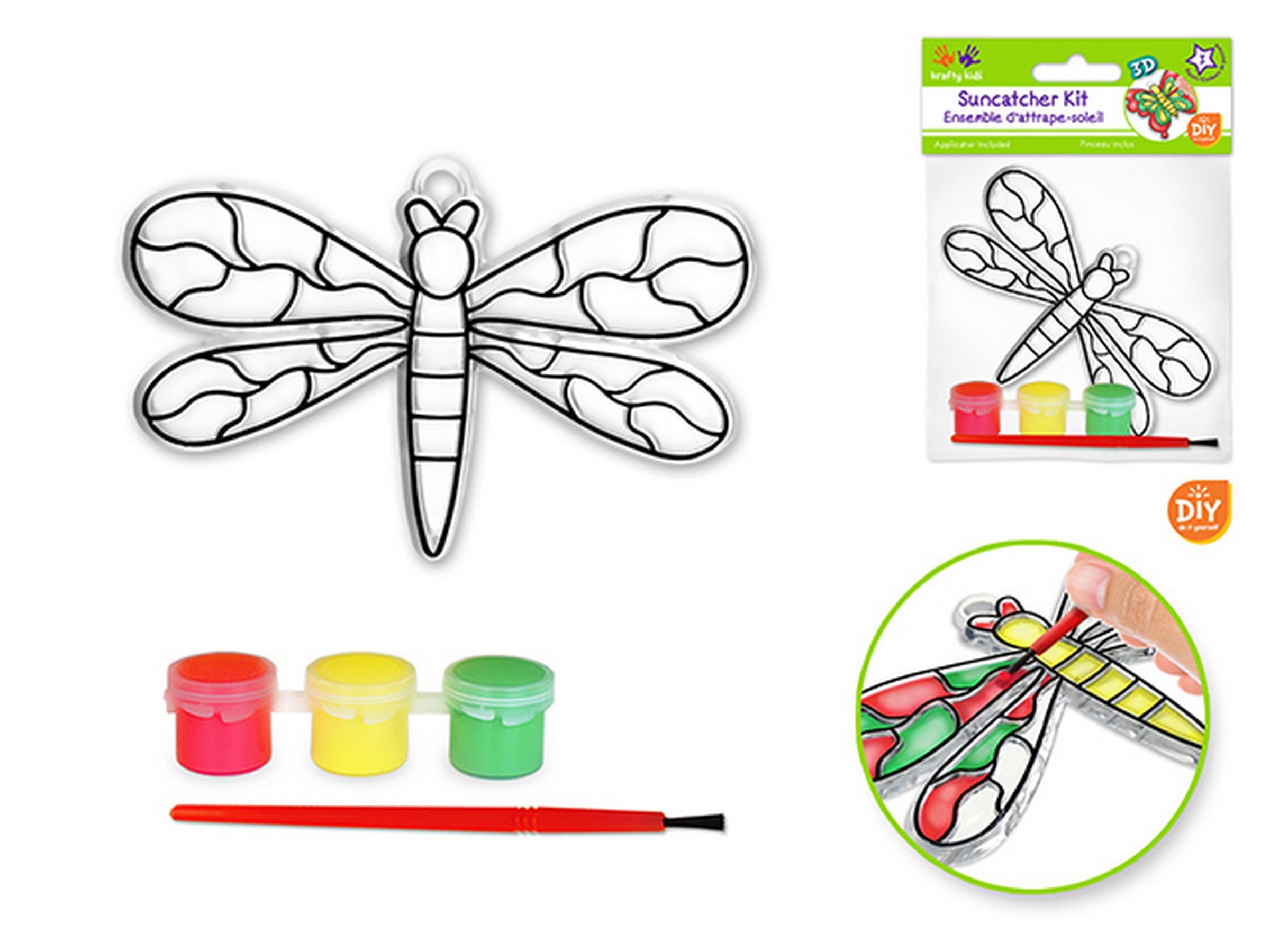 Krafty Kids Suncatcher Kit Dragonfly 4.4x2.75in