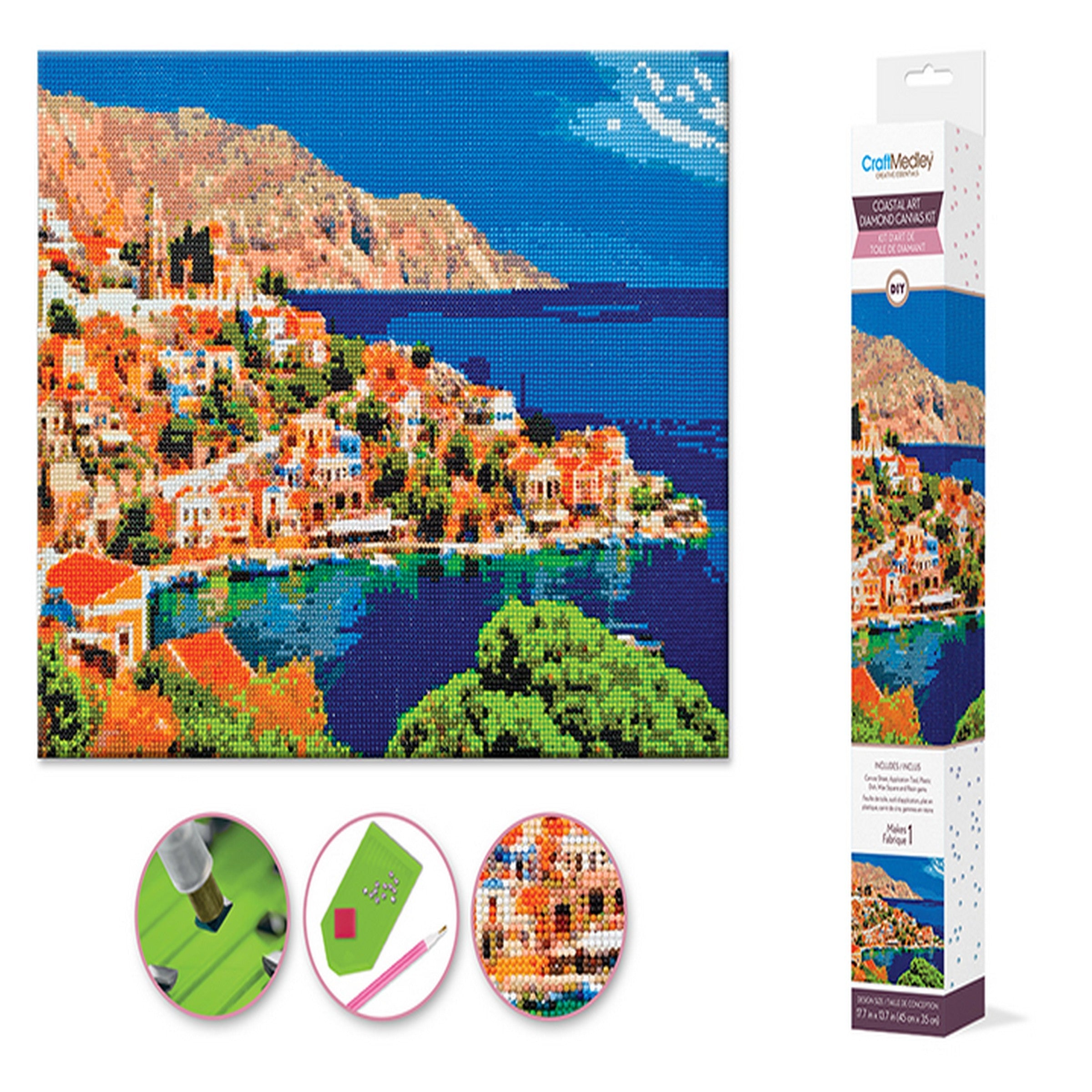 Craft Medley Diamond Painting Kit - The Adriatic 15.8x19.7in