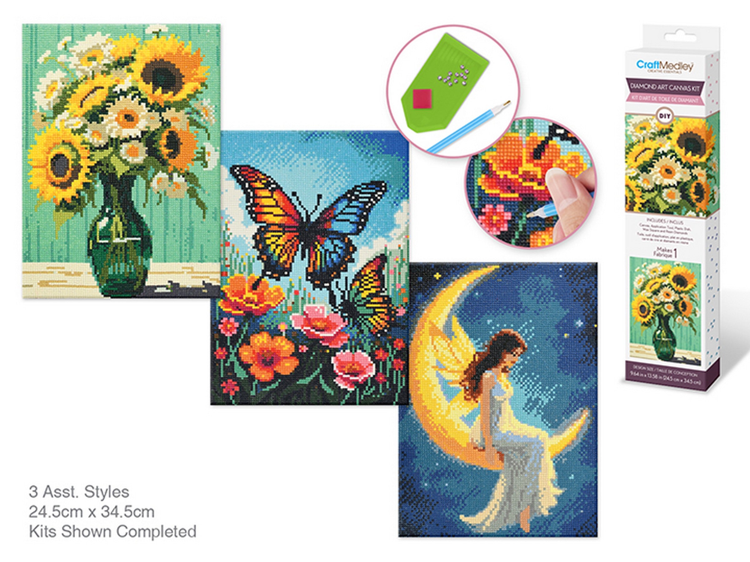 Craft Medley Diamond Painting Kit - Fairy Garden 11.8x15.7in  VRT