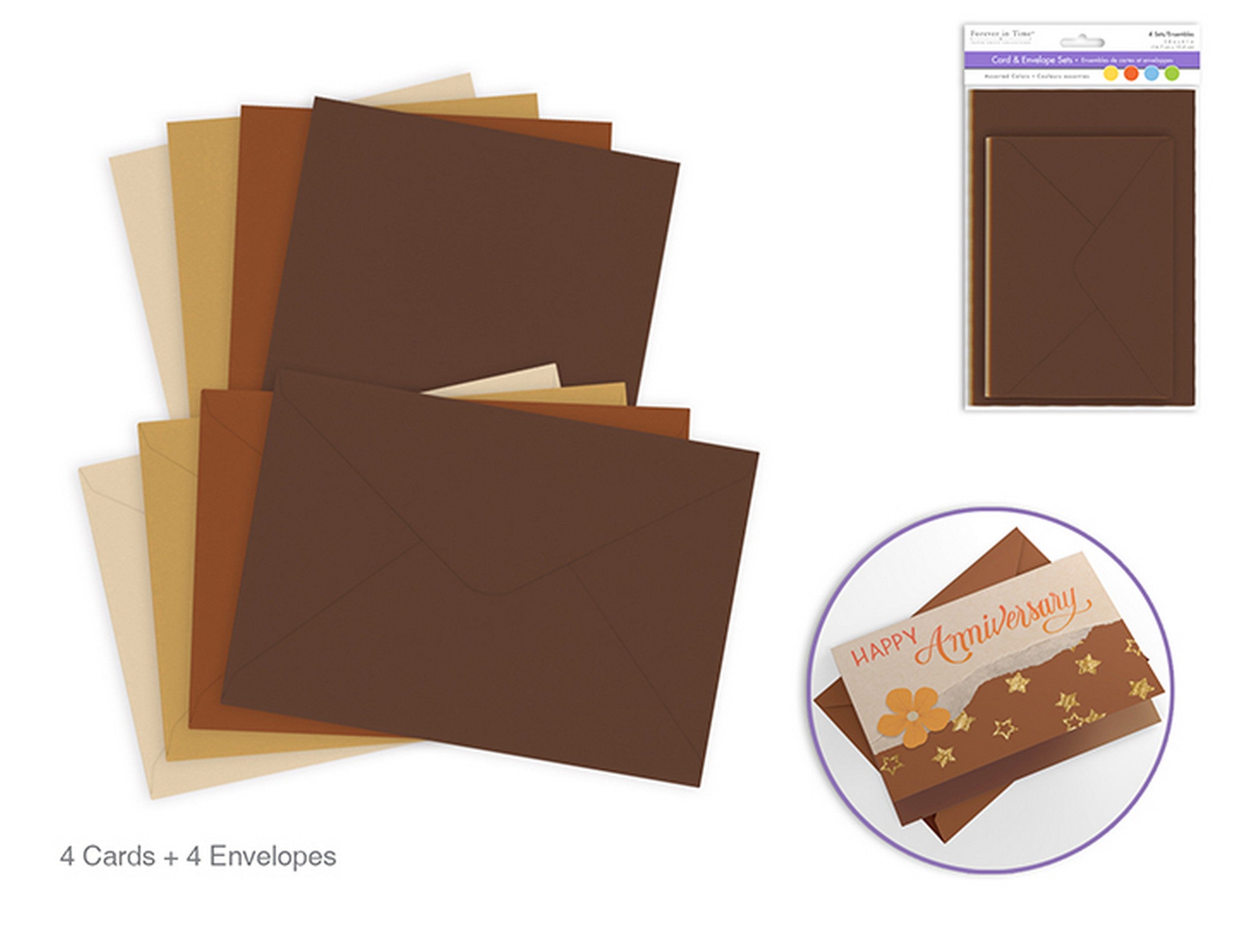 Forever in Time 4 Sets of Cards and Envelopes A6 - Earth 4.1x5.8in