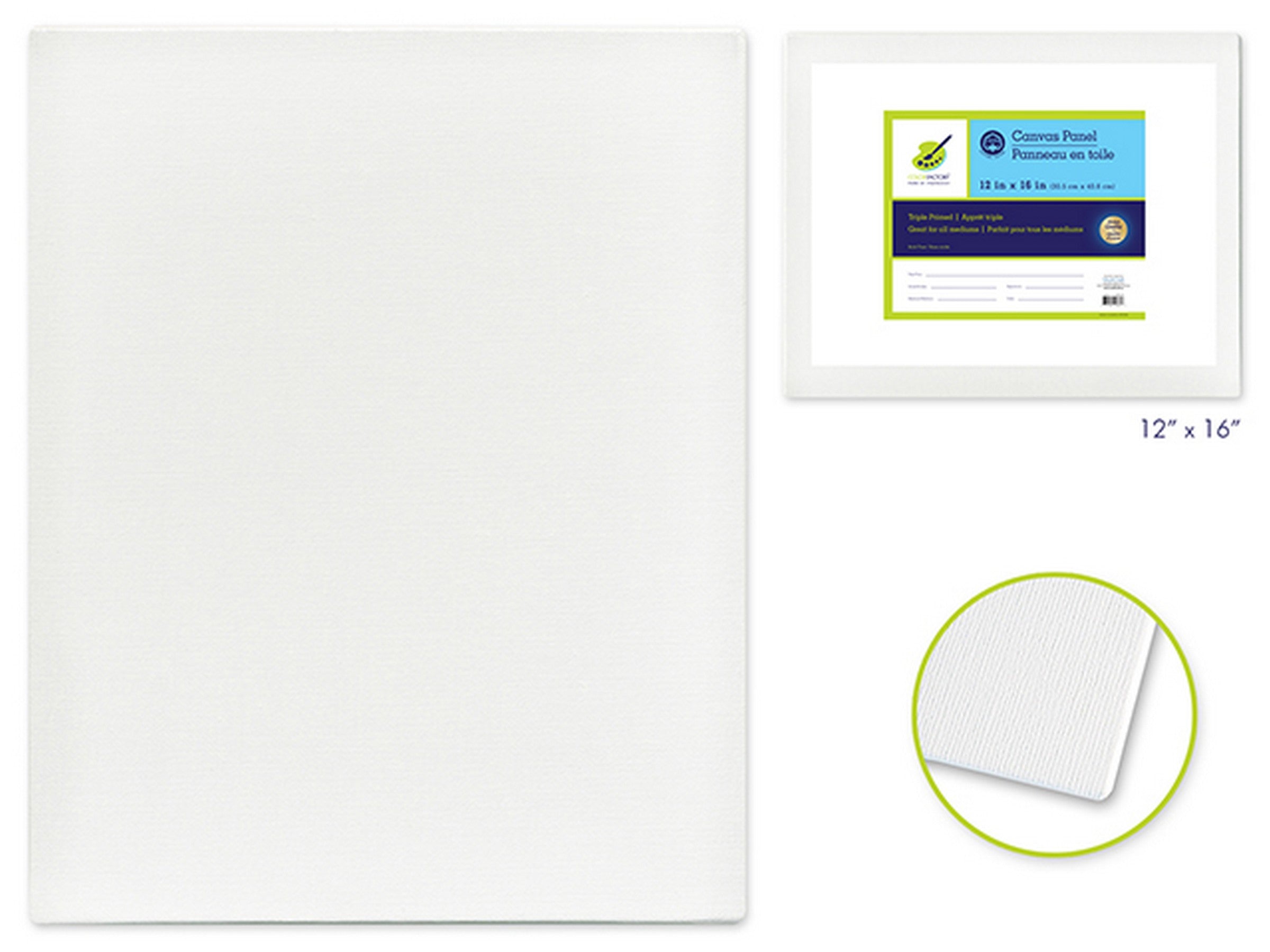 Color Factory Canvas Panel Primed 100% Cotton 16x12in
