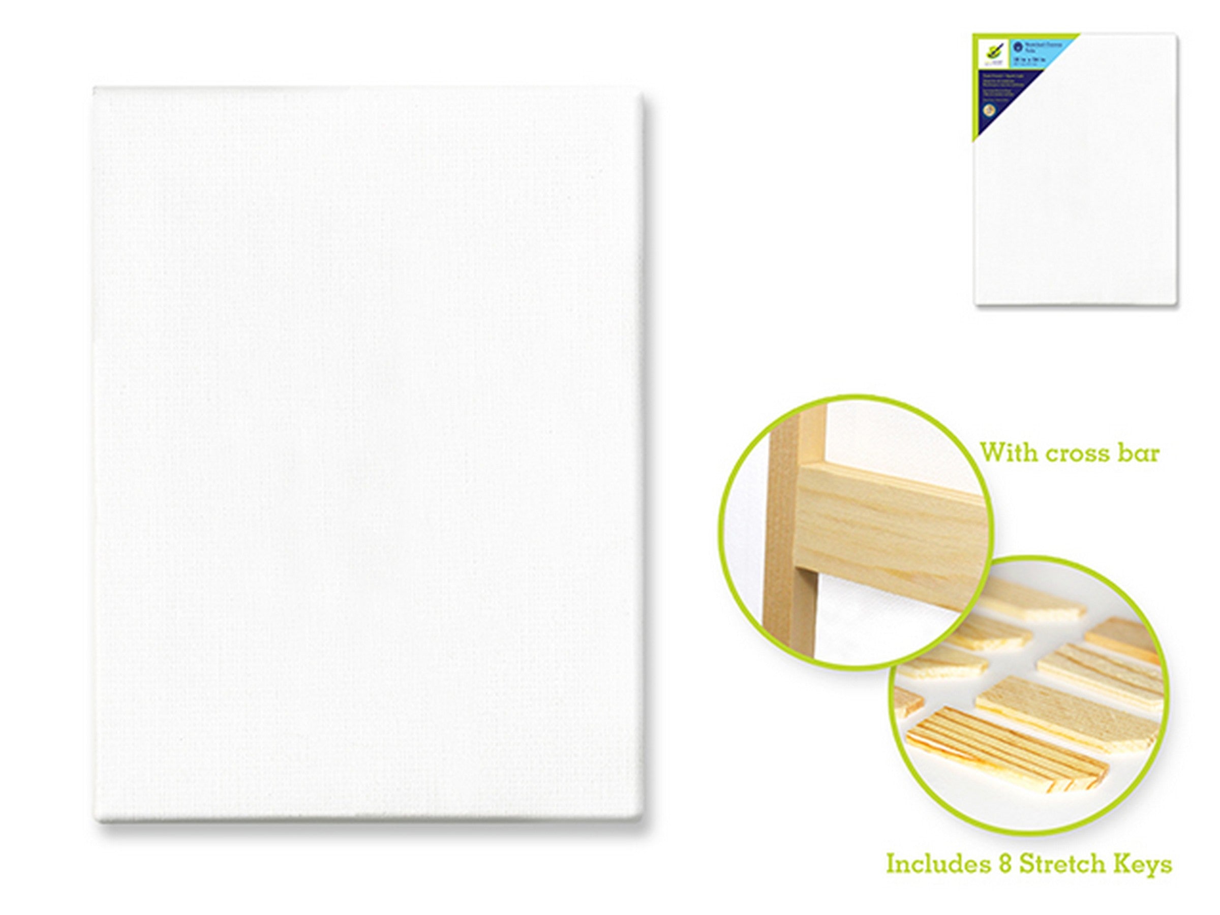 Color Factory Stretched Canvas Primed 100% Cotton 18x24in