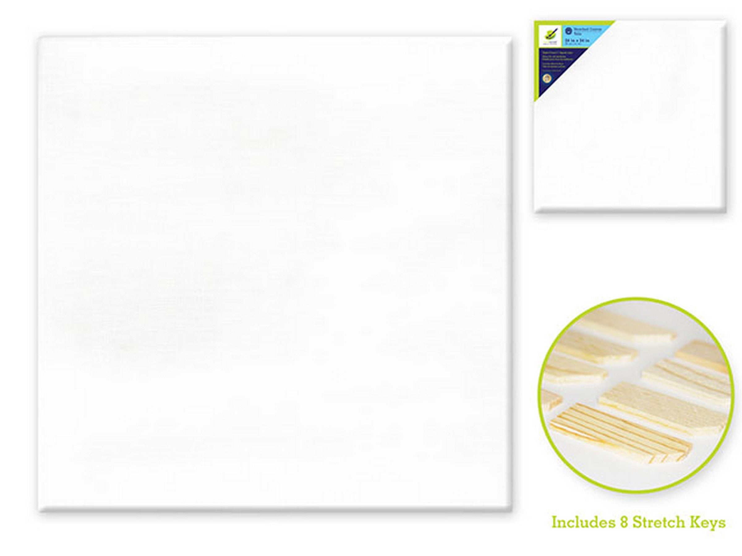 Color Factory Stretched Canvas Primed 100% Cotton 24x24in