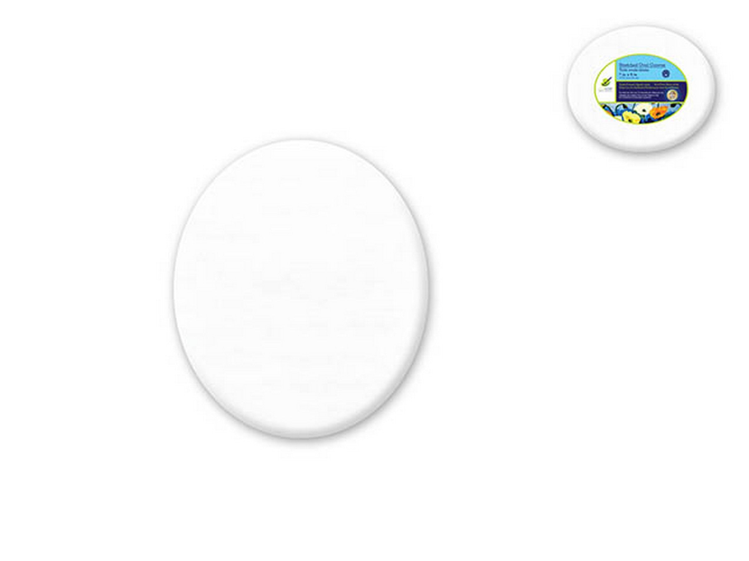 Color Factory Stretched Canvas Primed 100% Cotton Oval 7x9in