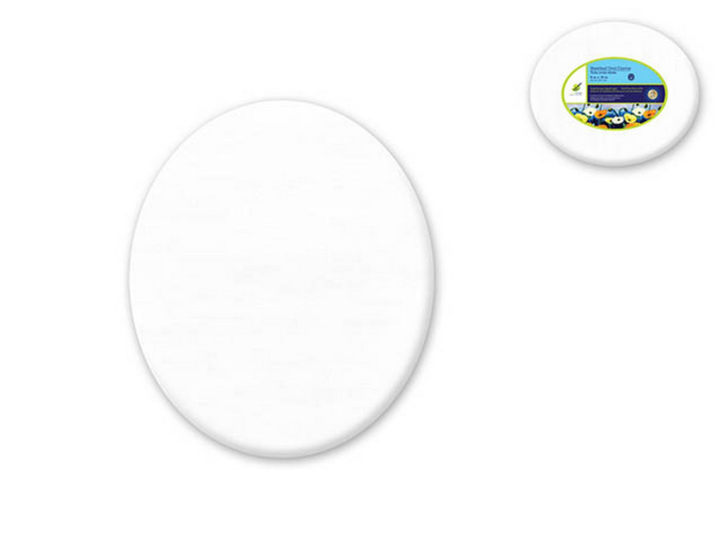 Color Factory Stretched Canvas Primed 100% Cotton Oval 9x12in