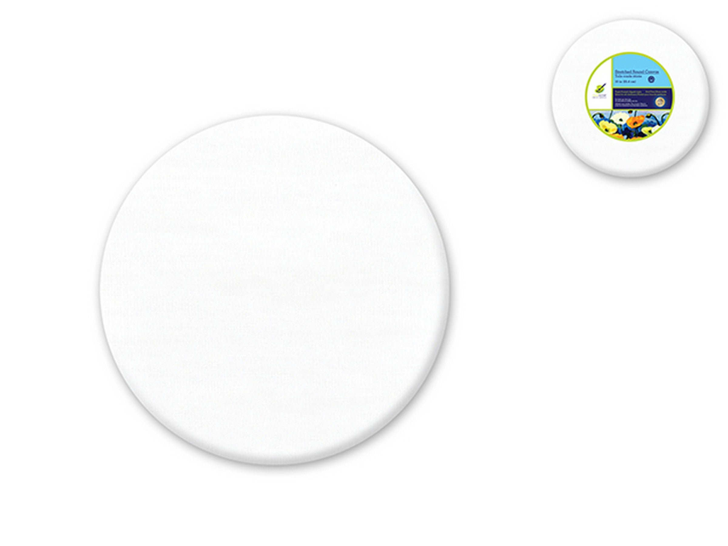 Color Factory Stretched Canvas Primed 100% Cotton Round 10in