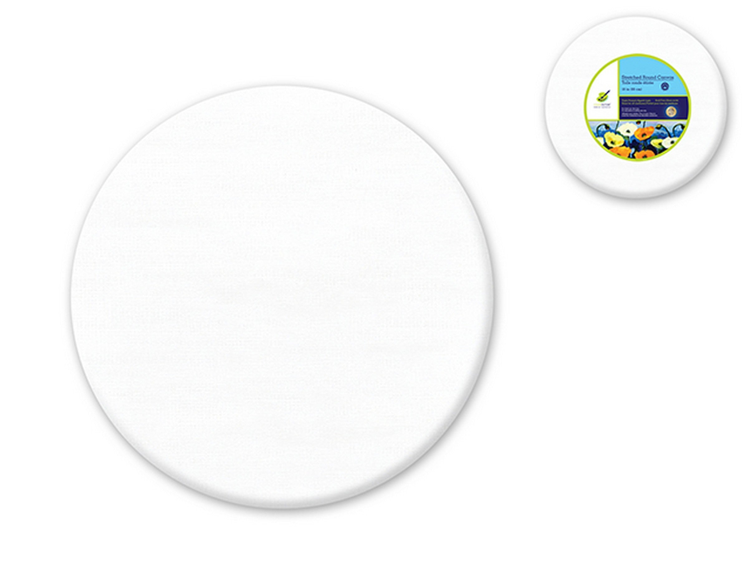 Color Factory Stretched Canvas Primed 100% Cotton Round 13in