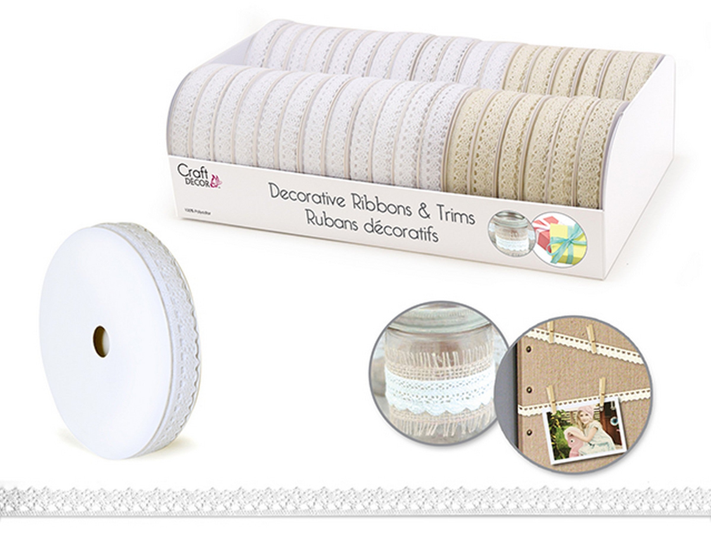 Craft Décor Decorative Lace 100% Polyester 108in  VRT