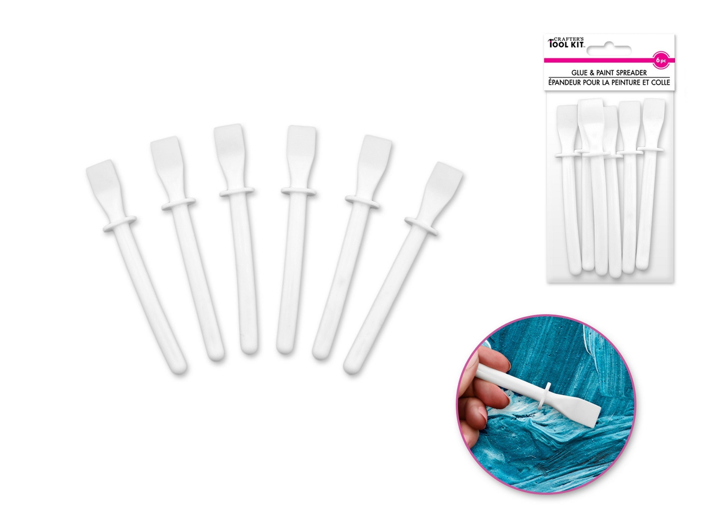 Crafter's Tool Kit 6 Plastic Glue and Paint Spreaders 4.5in