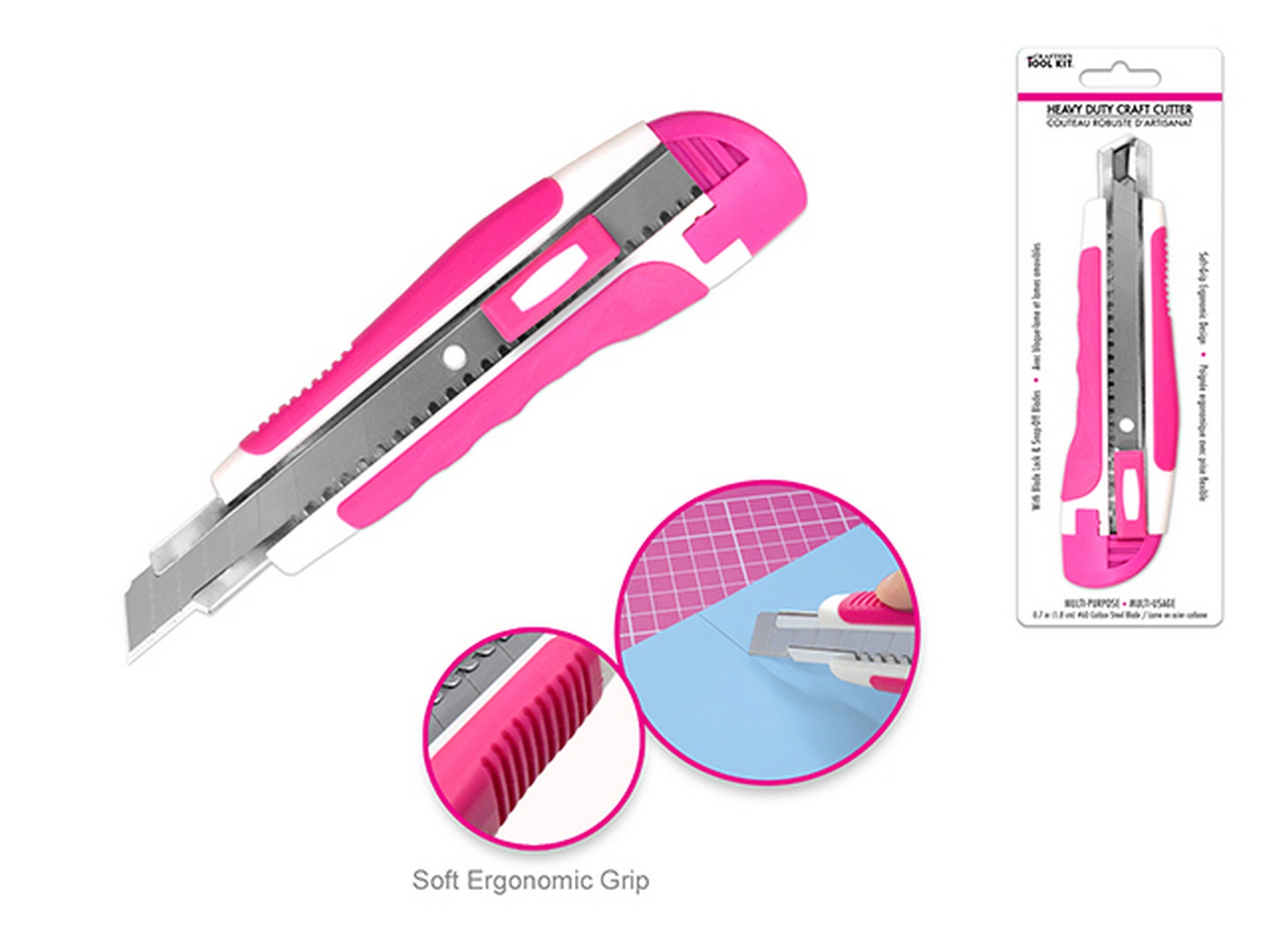 Crafter's Tool Kit Heavy Duty Craft Cutter with Blade Lock and Snap-off Blades 6.6in