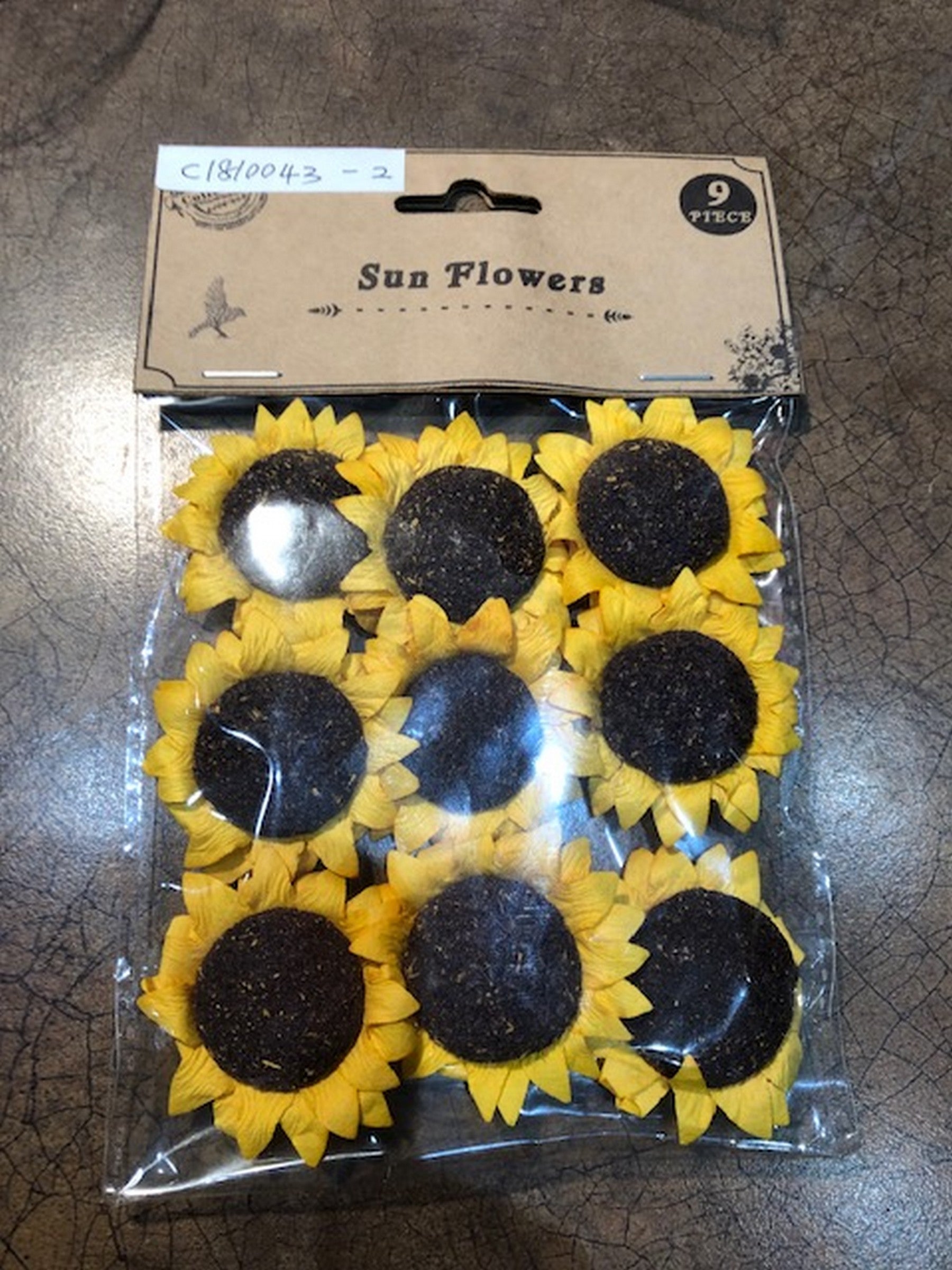 Forever in Time 9 Handmade Paper Sunflowers 3D Acid Free 1.5in