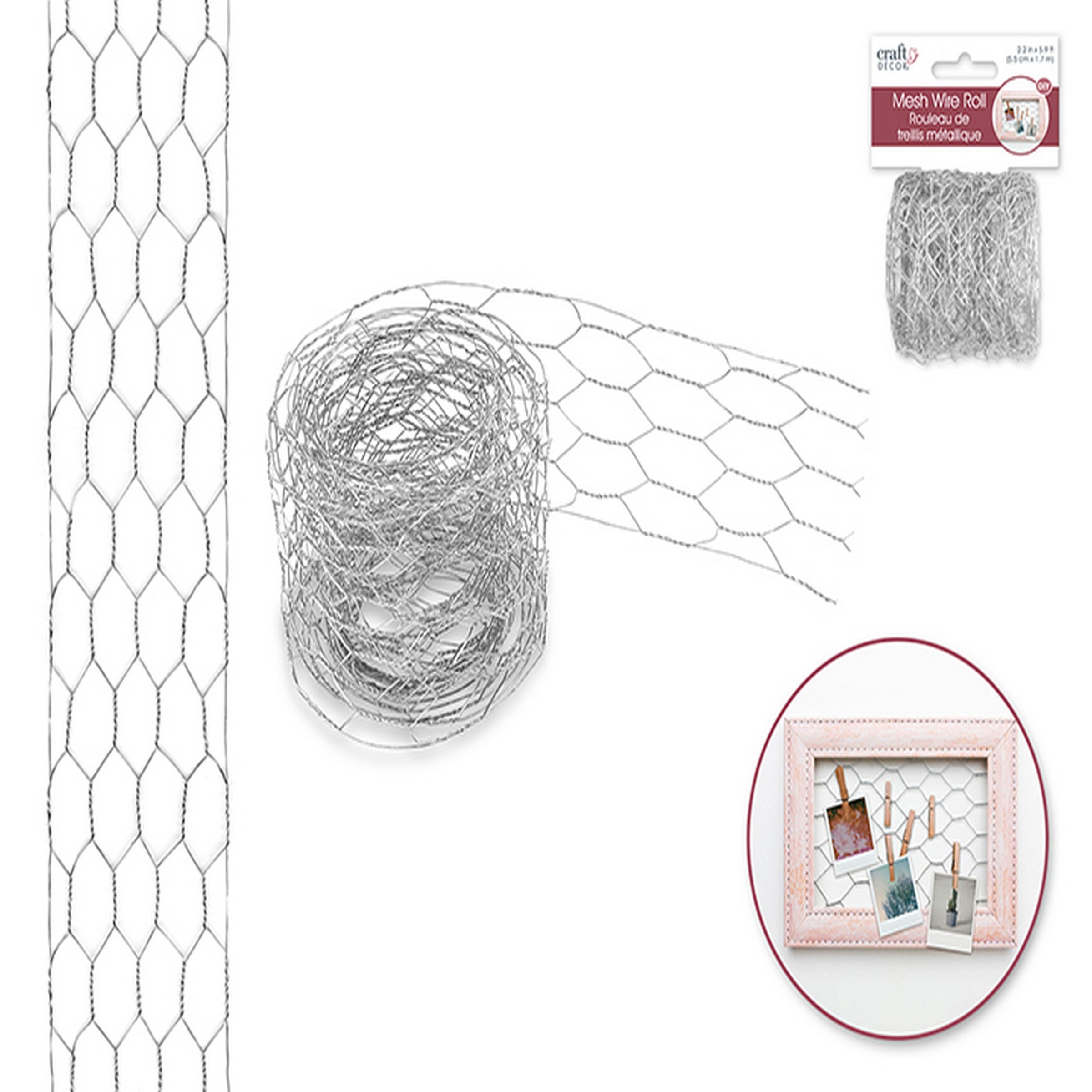 Craft Décor Chicken Mesh Wire Roll 2.25in x 5.9ft