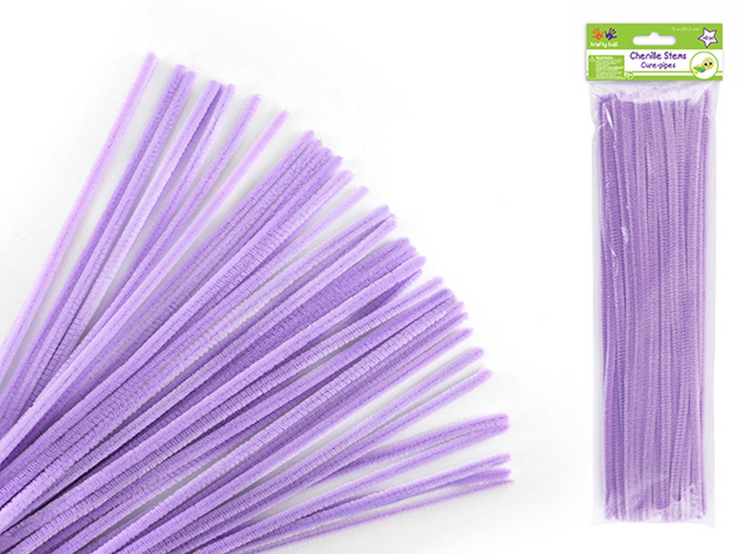 Krafty Kids 40 Pipe Cleaners Lilac 12in