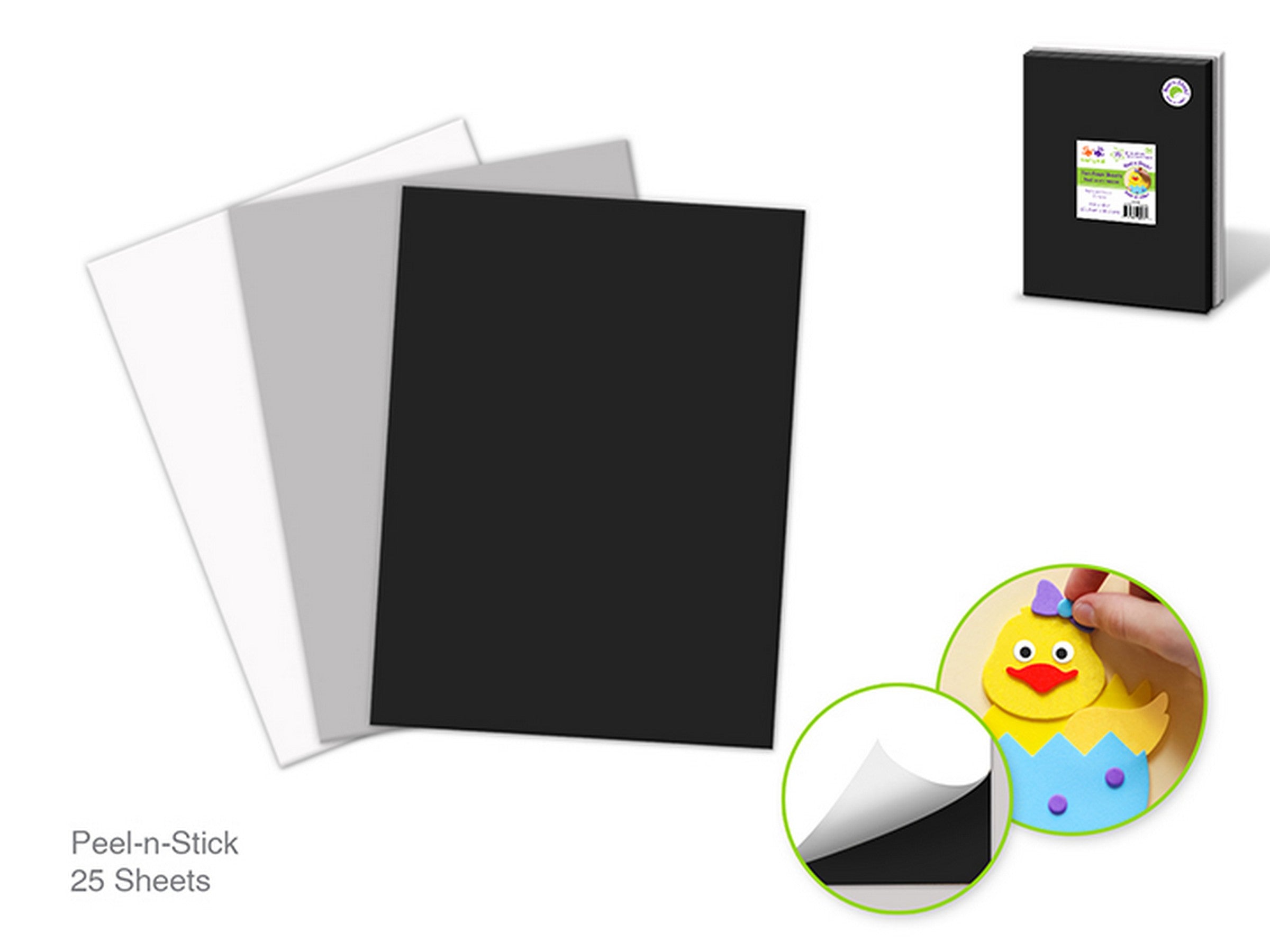 Krafty Kids Peel-n-stick Fun Foam Sheet - Classic 9x12in VRT  Each sheet sold separately 