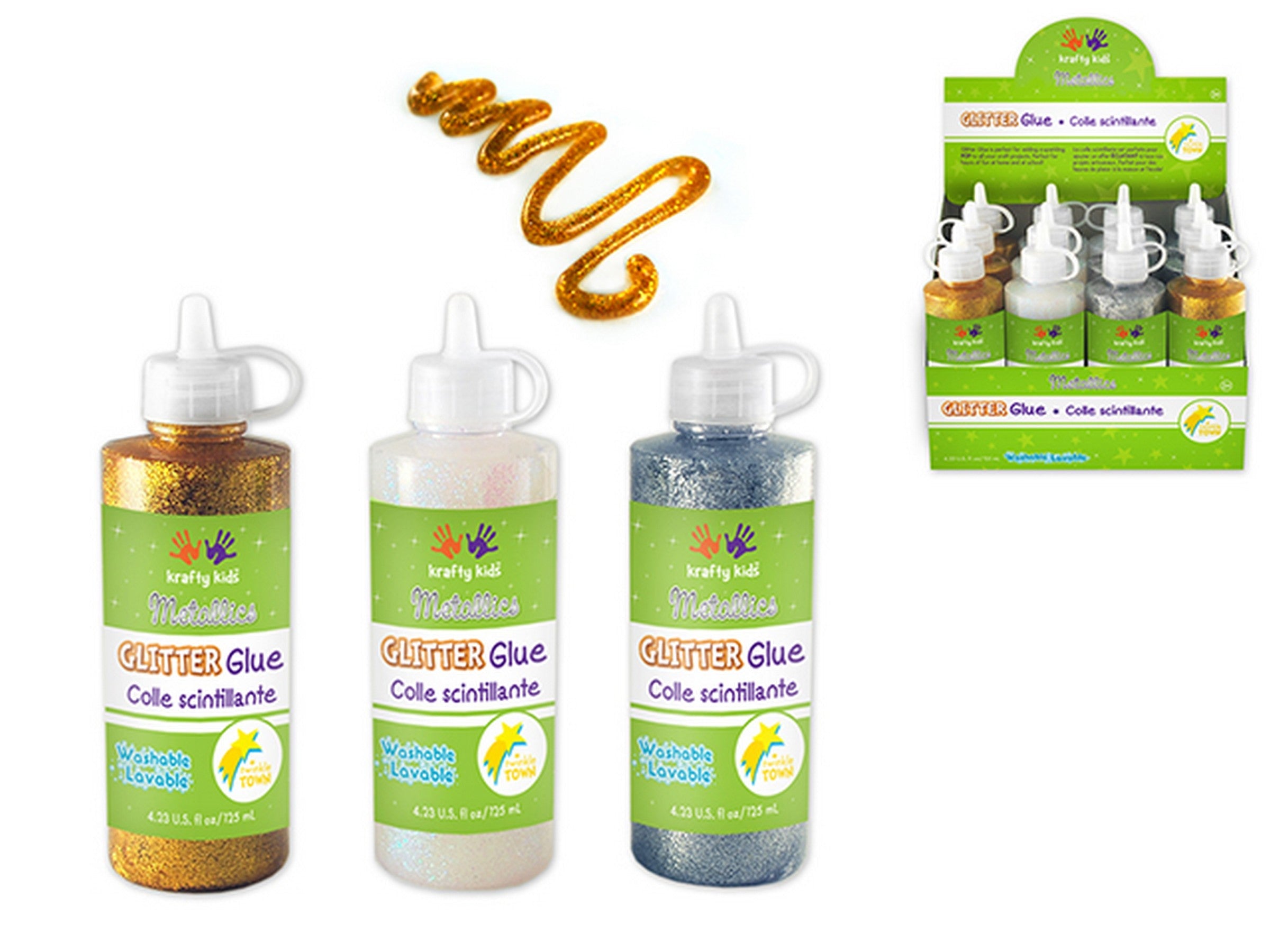 Krafty Kids Washable Glitter Glue 4.23oz  VRT