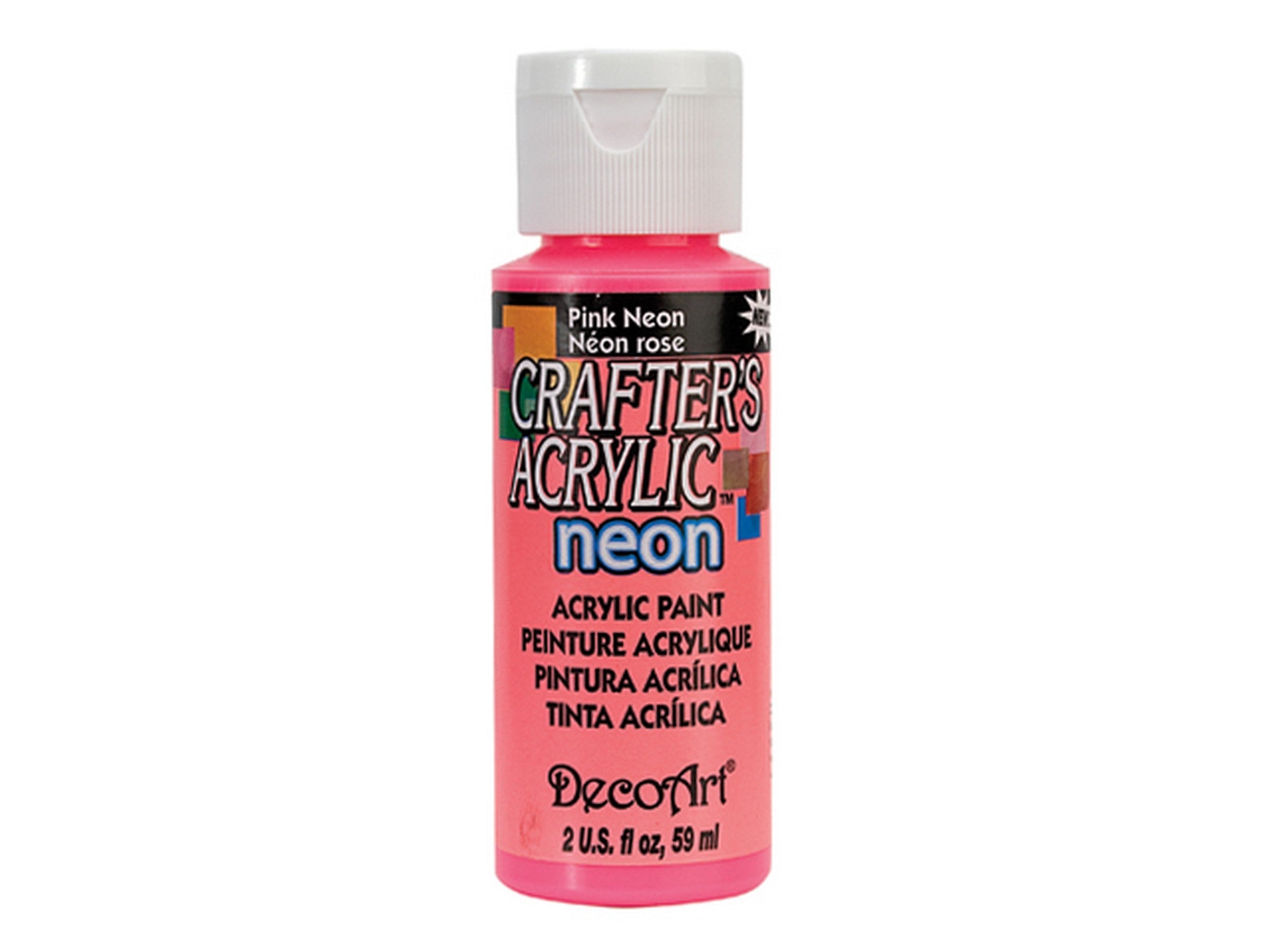 DecoArt Acrylic Paint Pink Neon DCA128 2oz