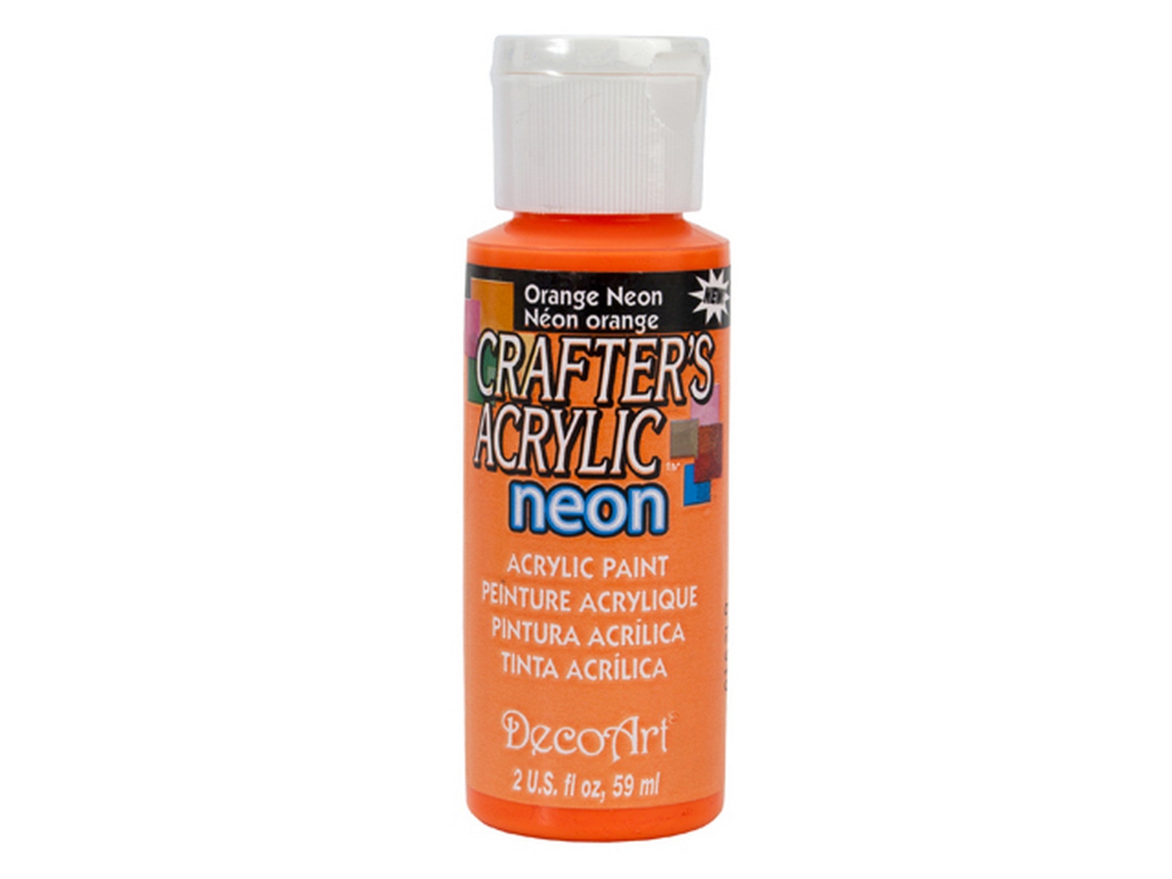 DecoArt Acrylic Paint Orange Neon DCA130 2oz