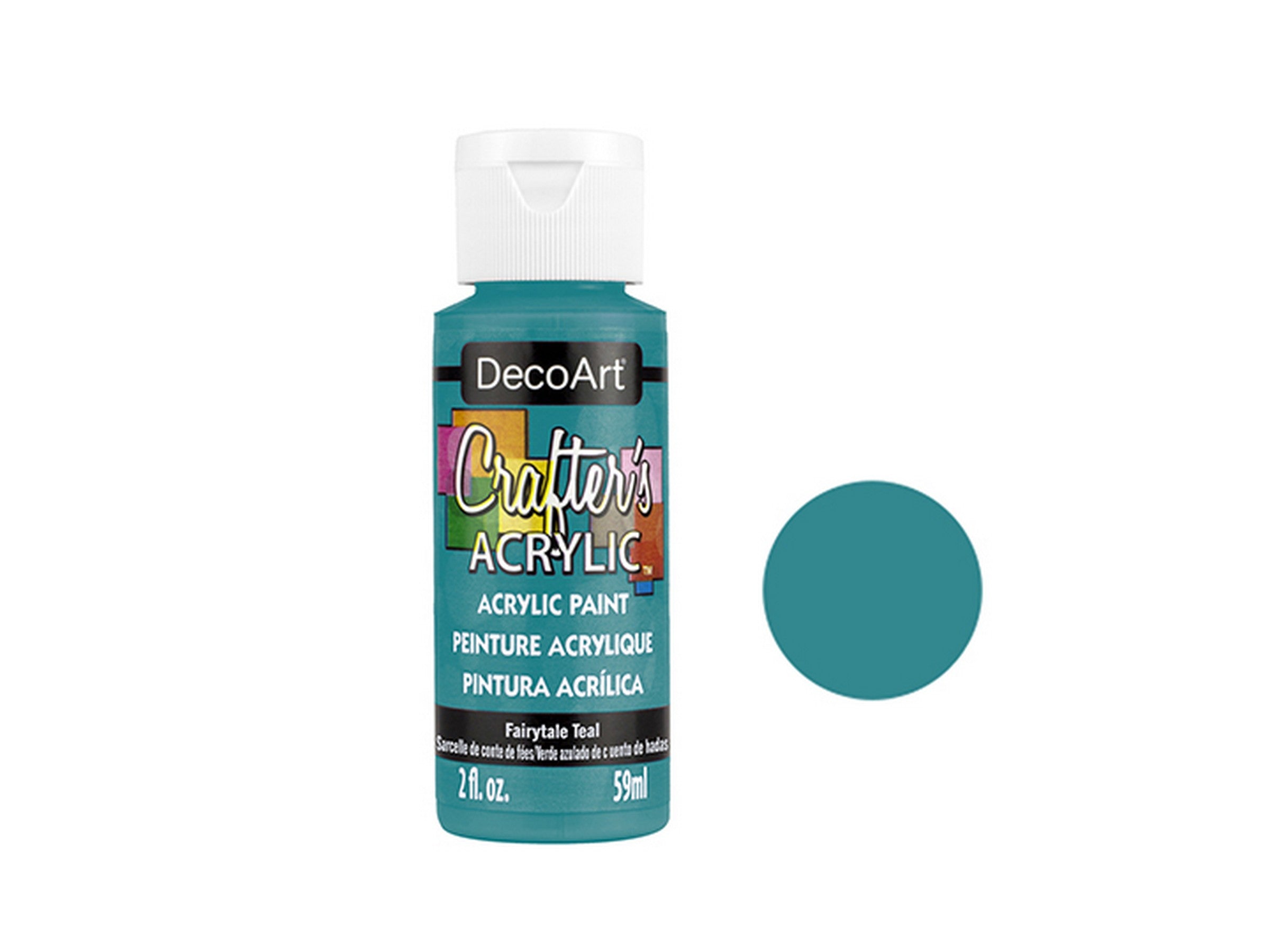 DecoArt Acrylic Paint - A190 Fairytale Teal 2oz