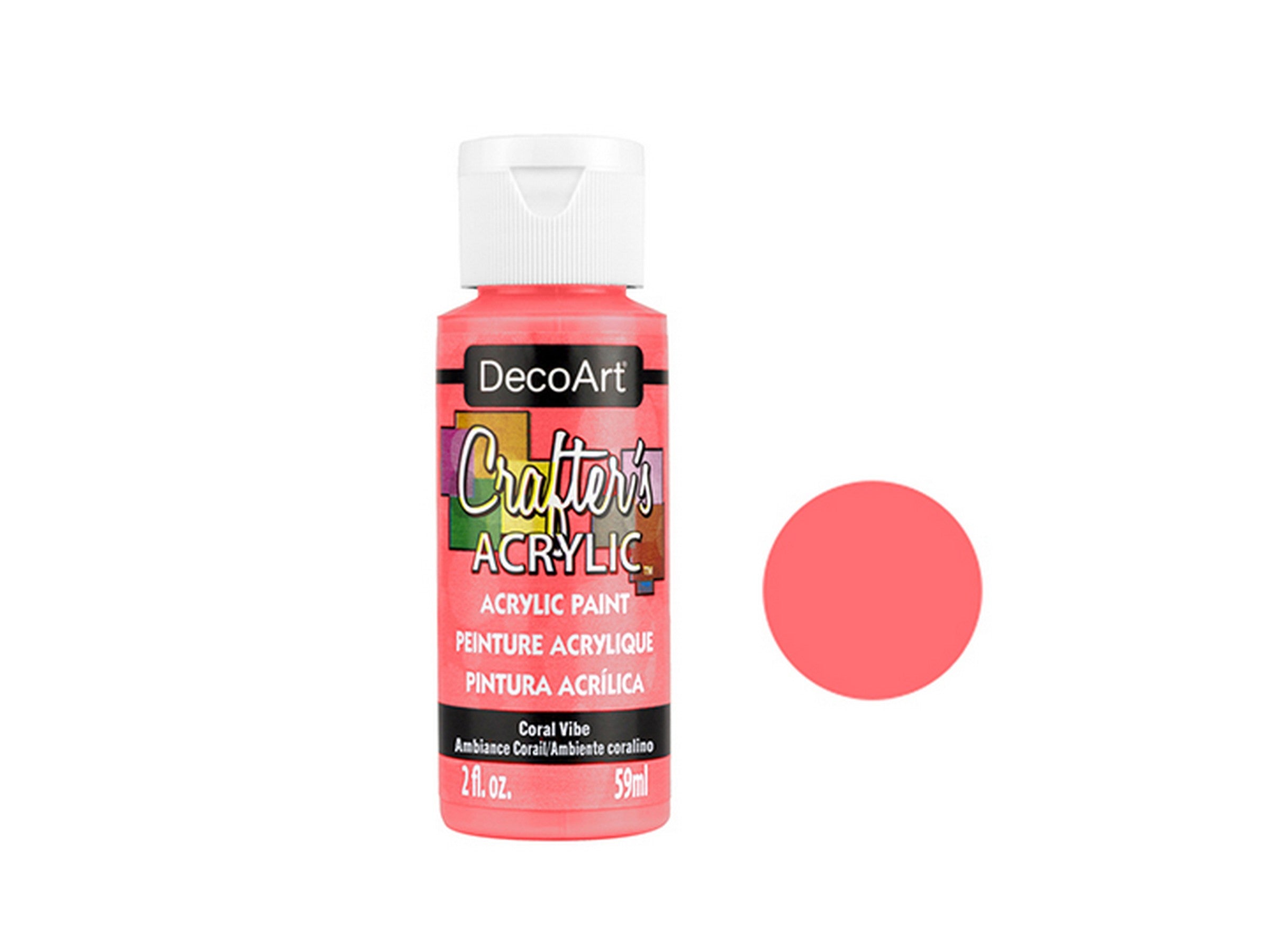 DecoArt Acrylic Paint - A195 Coral Vibe 2oz