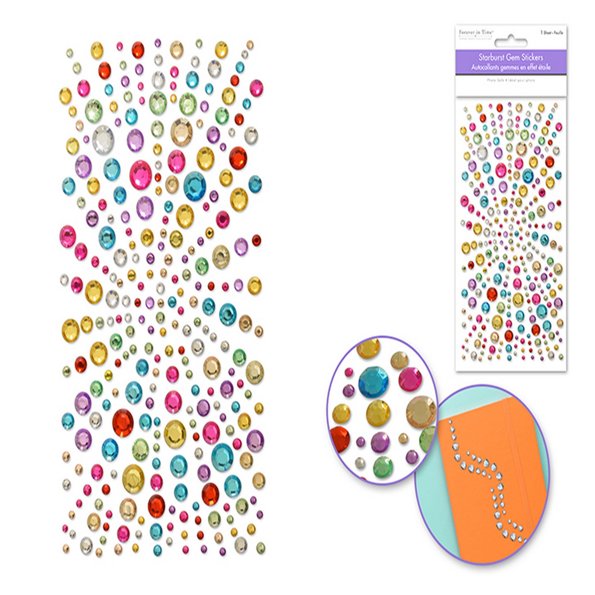 Forever in Time Starburst Gem Stickers - Glam 3.8x7in