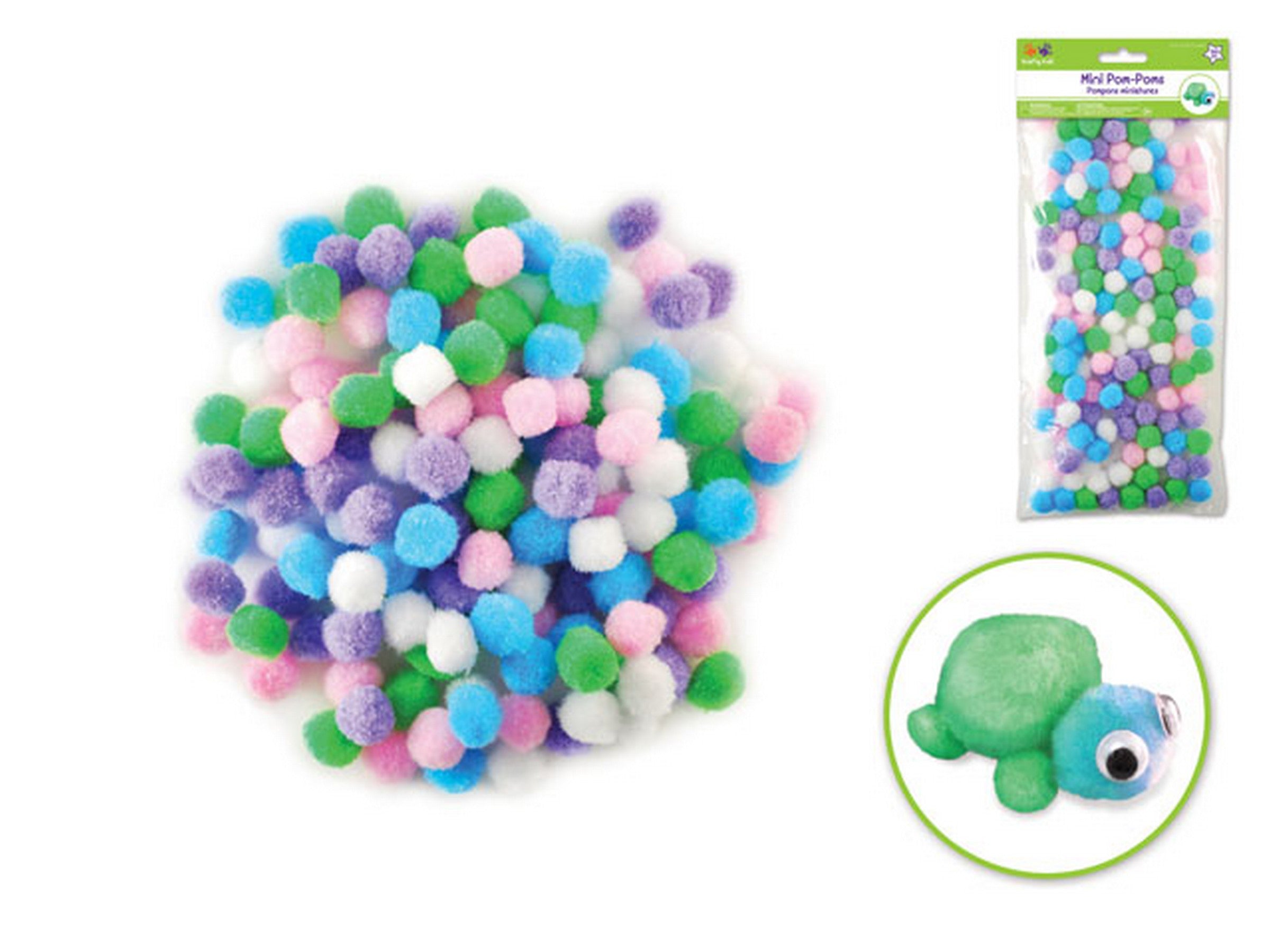 Krafty Kids Mini Pompoms Pastel Color