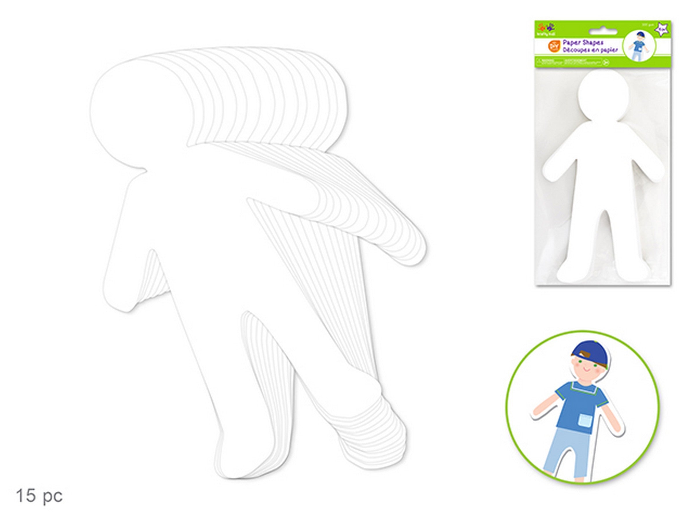 Krafty Kids 15 Paper Shapes Boy 9x5.2in