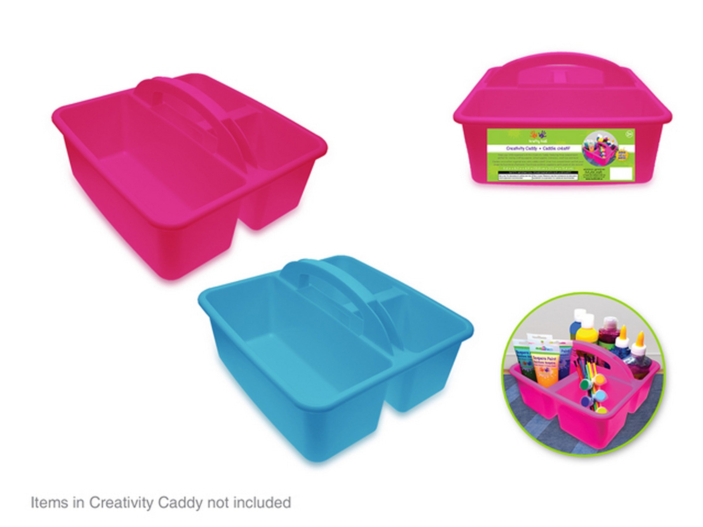 Krafty Kids Creativity Plastic Caddy 9.4x8.5x4.9in  VRT