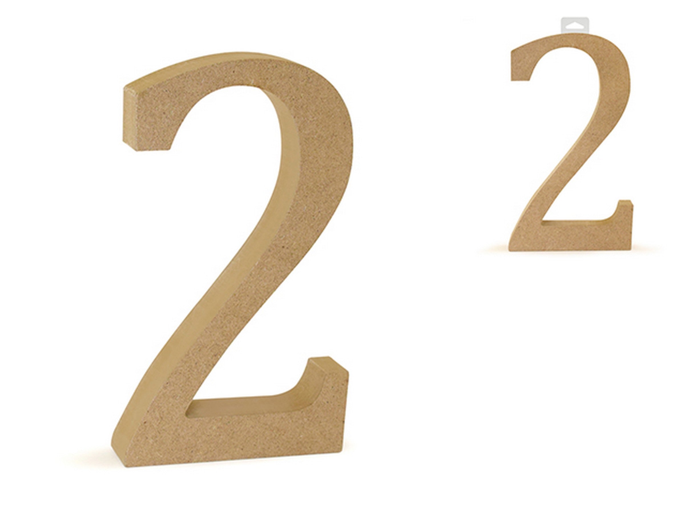 Standing Wood Number 2 Unpainted Mdf 5.2in