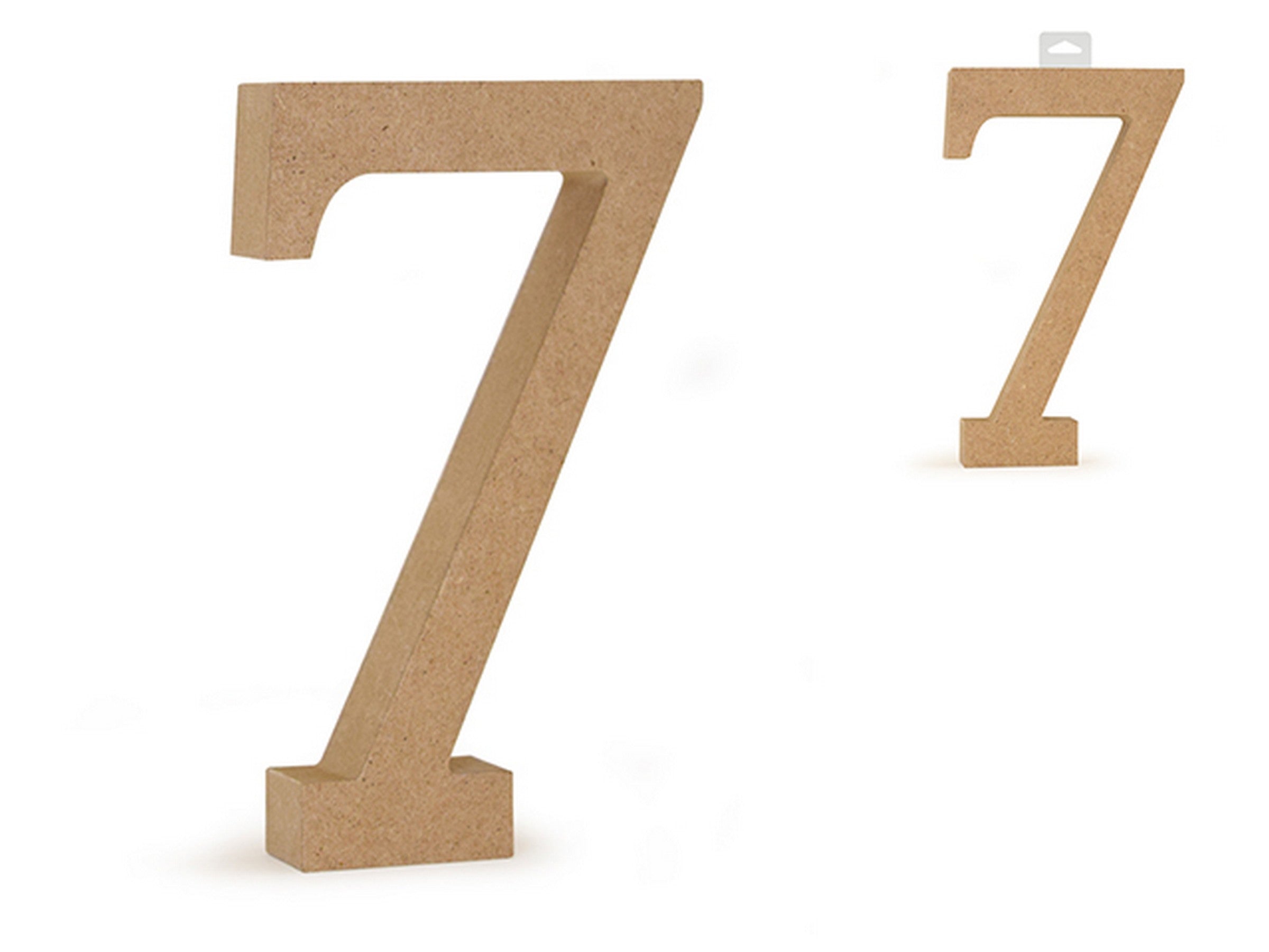 Standing Wood Number 7 Unpainted Mdf 5.2in