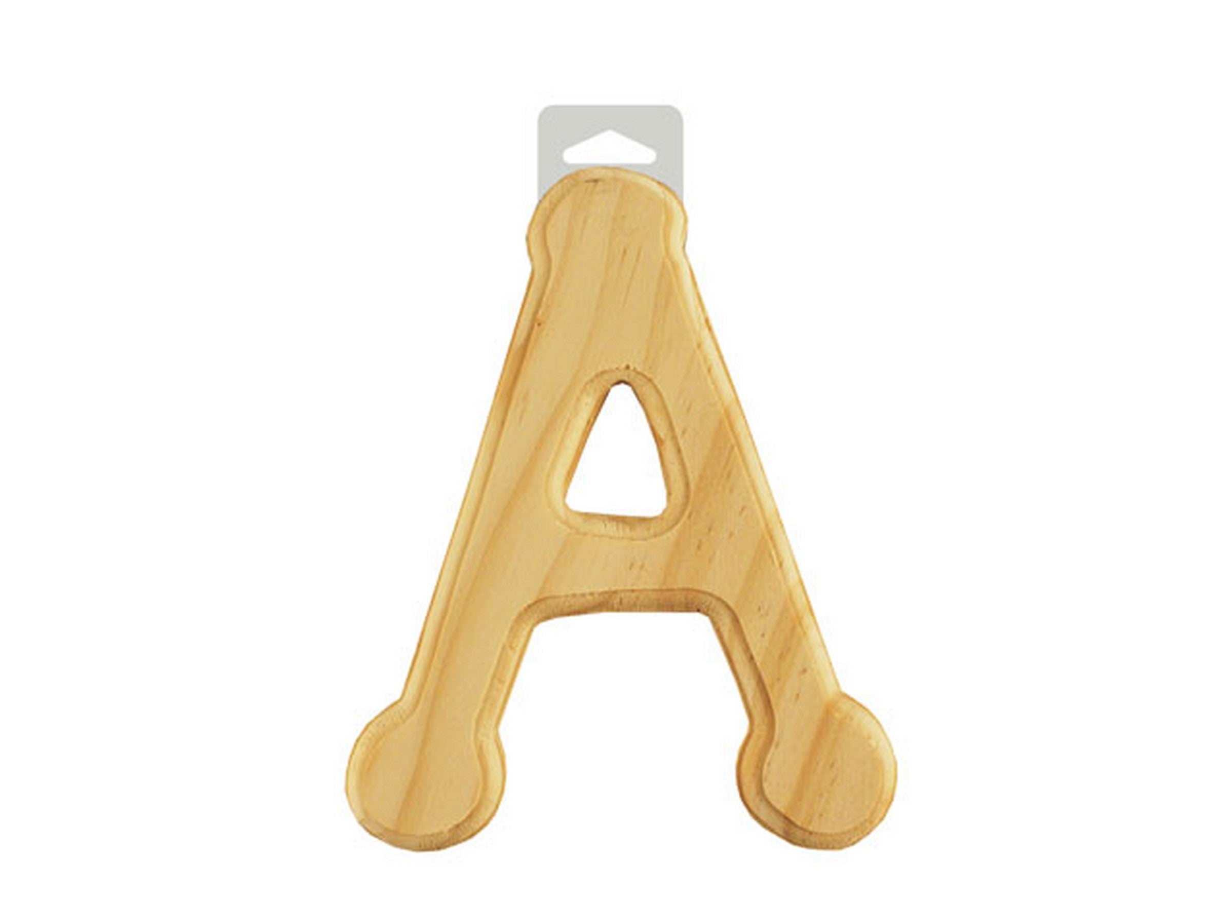 Wood Letter A Rounded