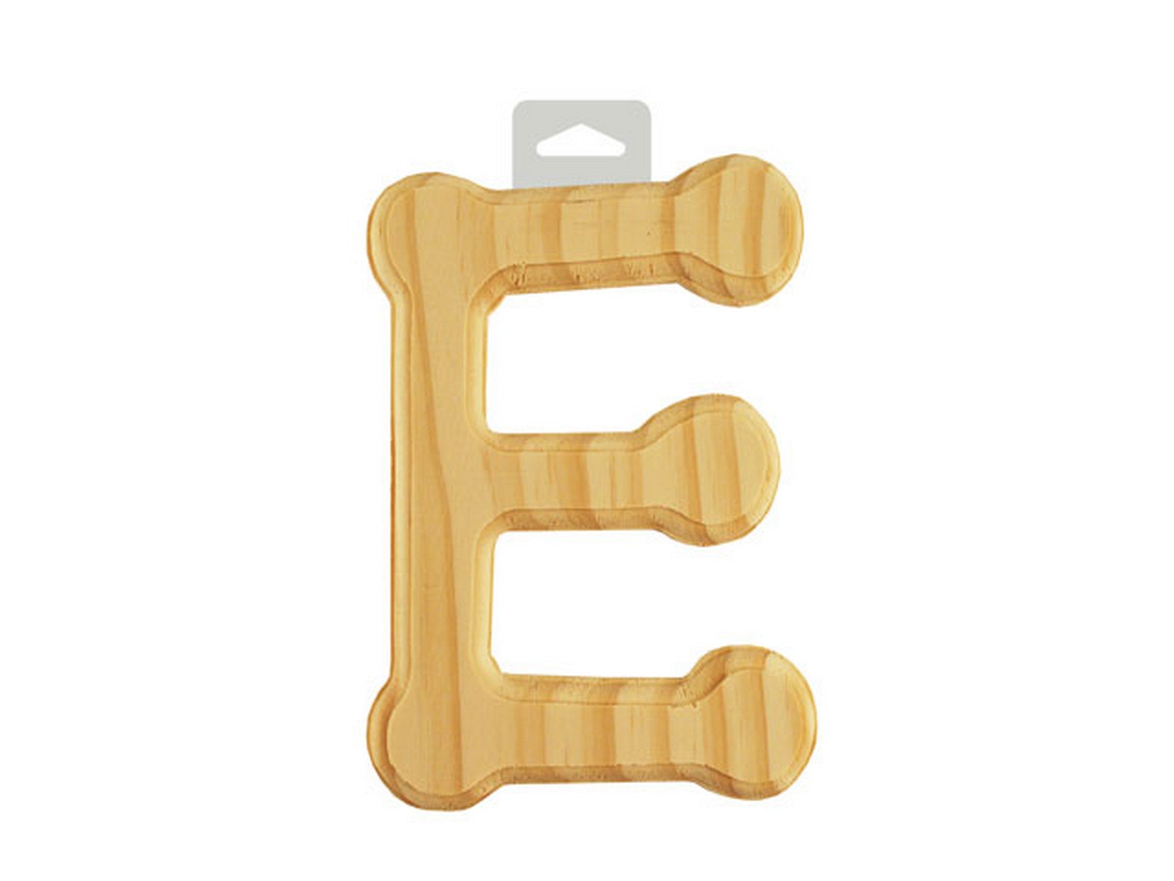 Wood Letter E Rounded