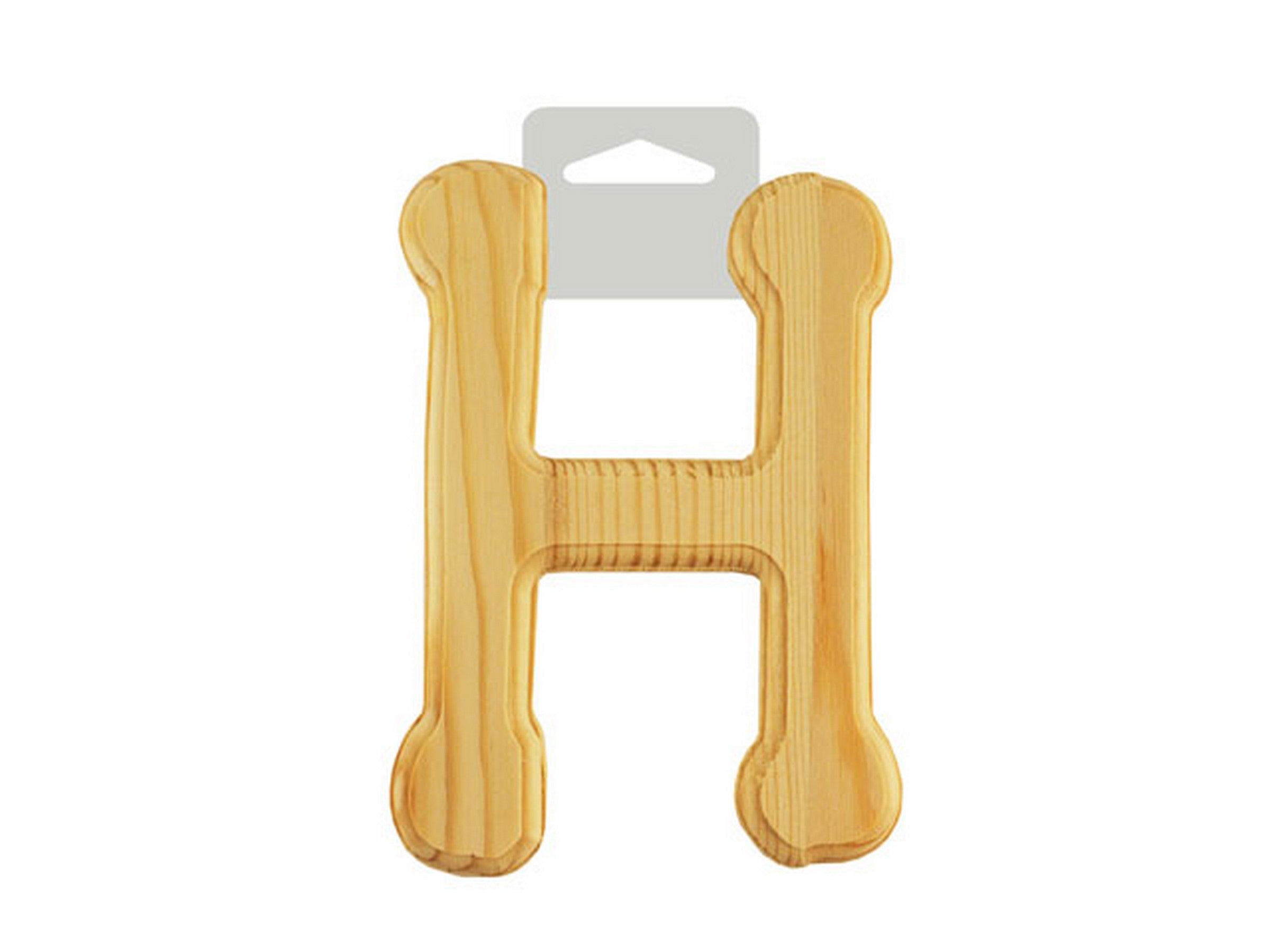 Wood Letter H Rounded