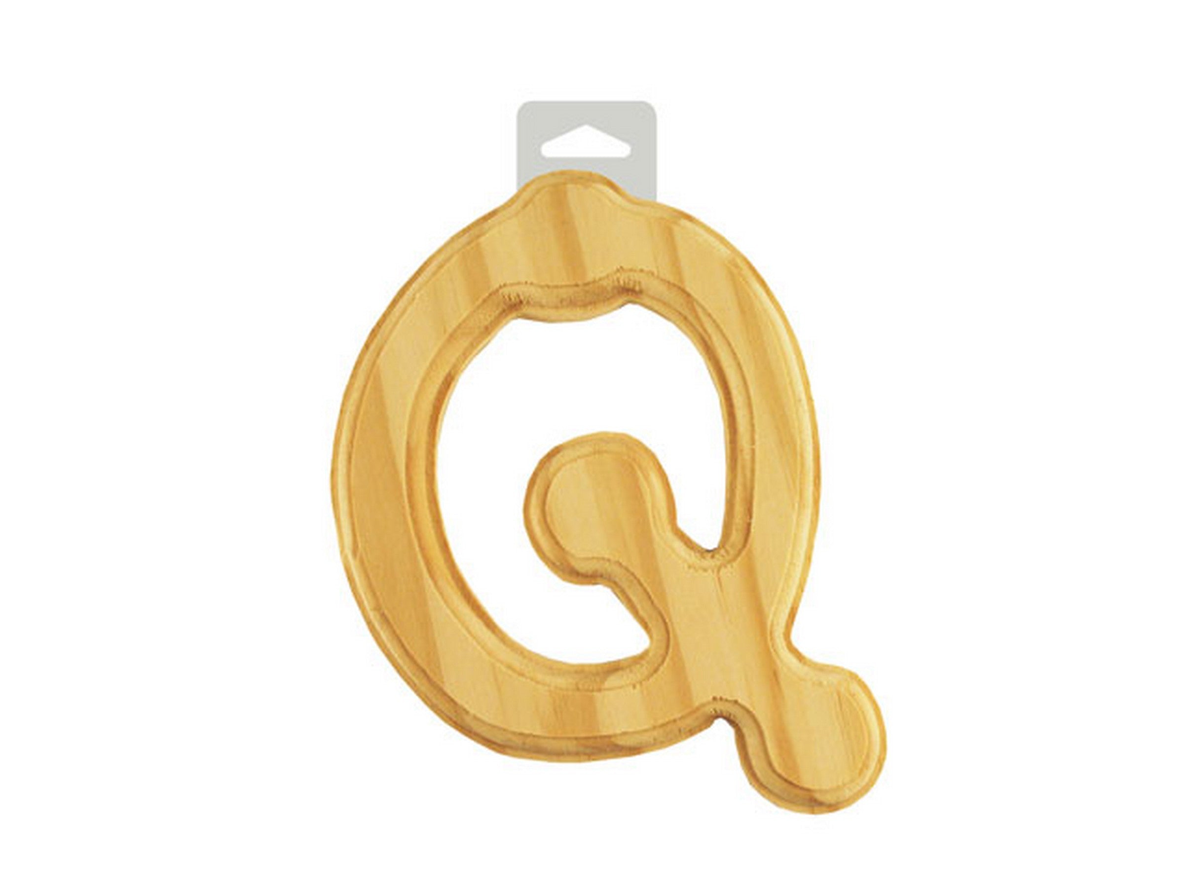 Wood Letter Q Rounded