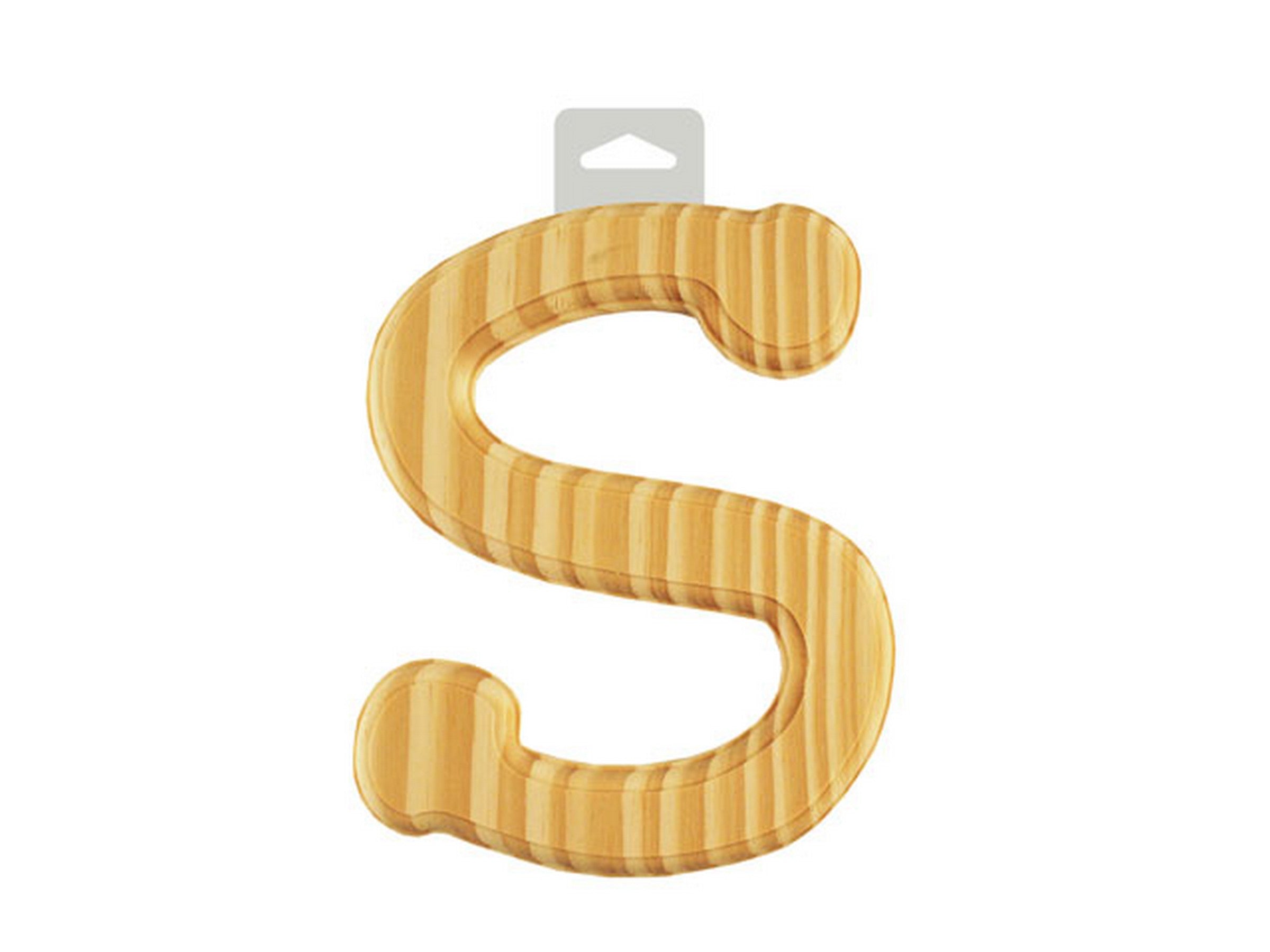 Wood Letter S Rounded