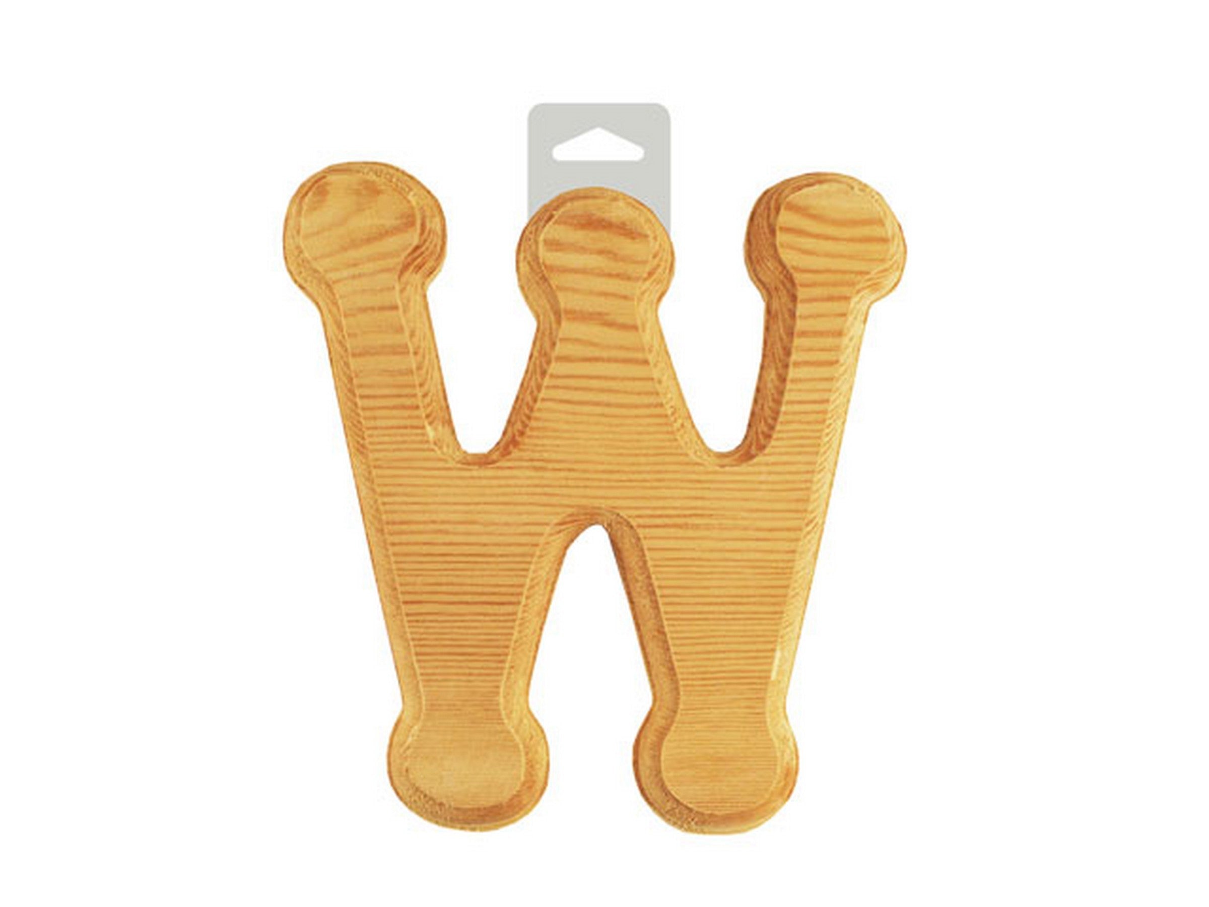 Wood Letter W Rounded