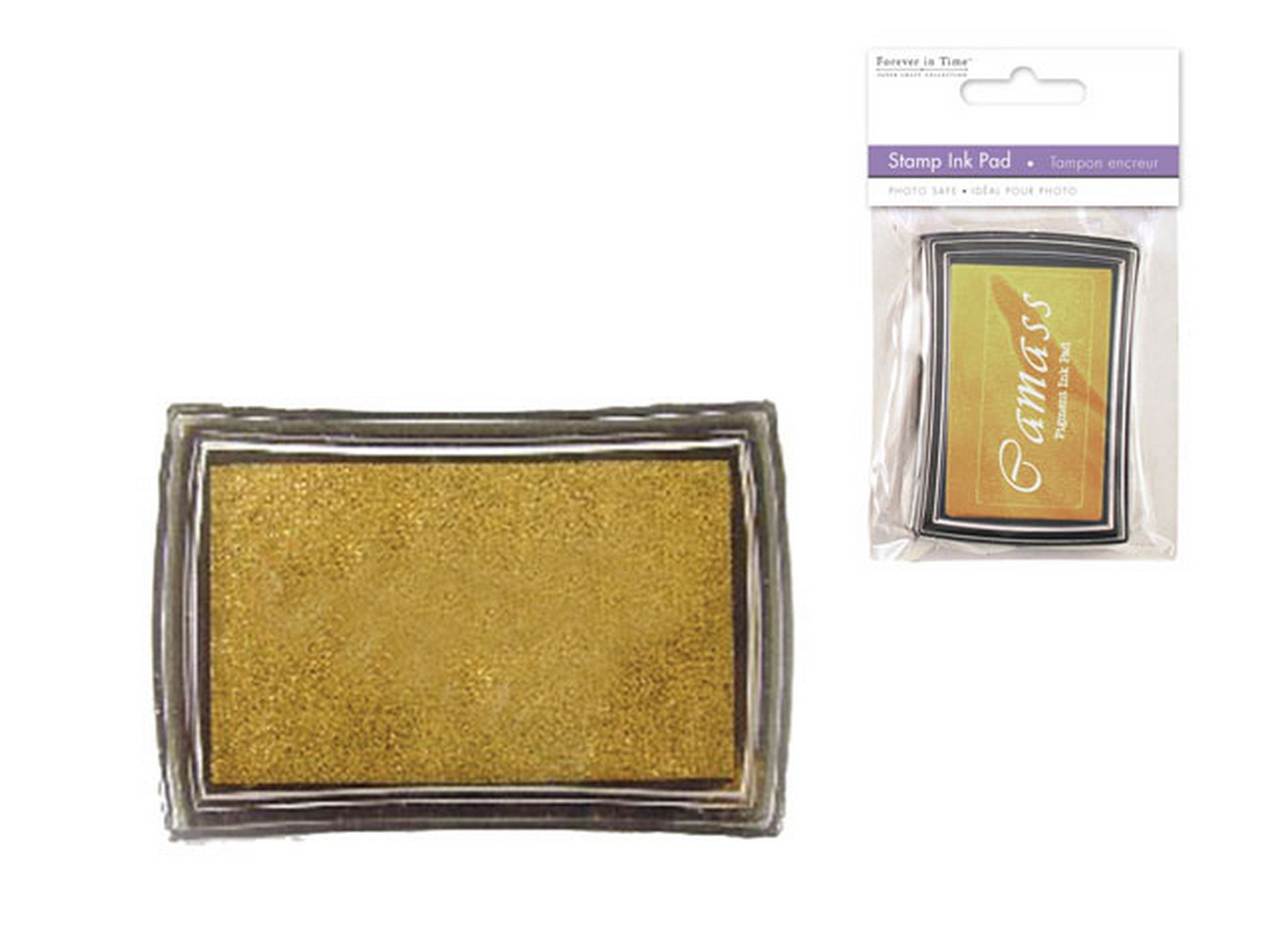 Forever in Time Stamp Ink Pad Gold Metallic 1.5x2.5in